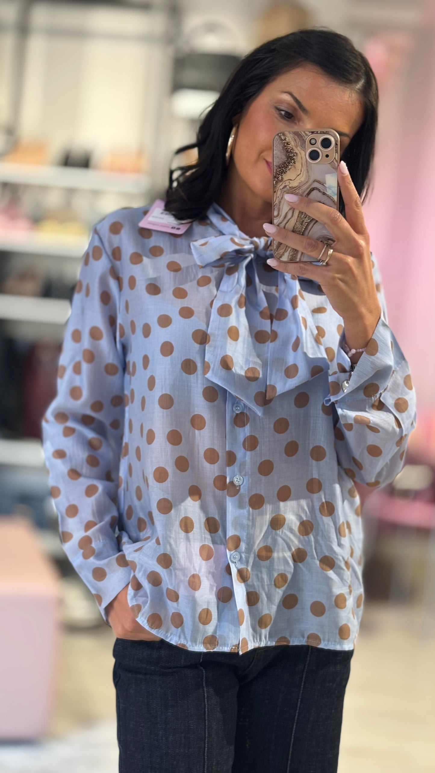 Camicia Pois Fiocco