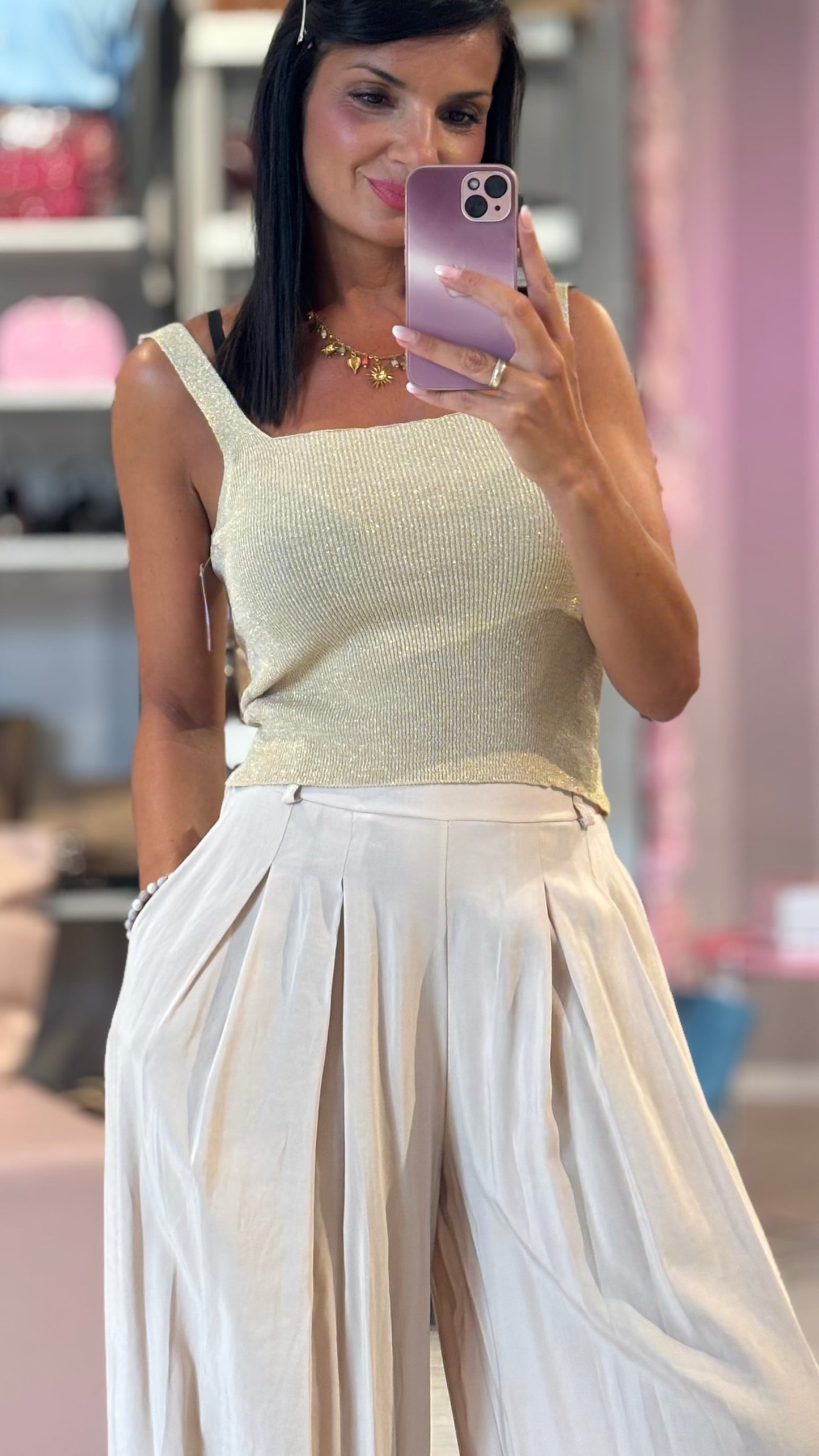 Canotta Lurex Crop