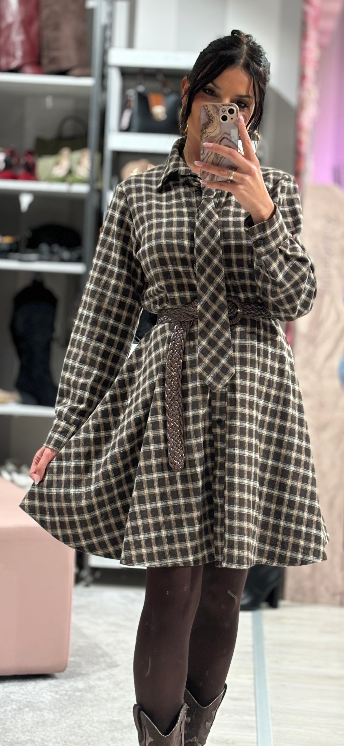 Abito Check Skirt