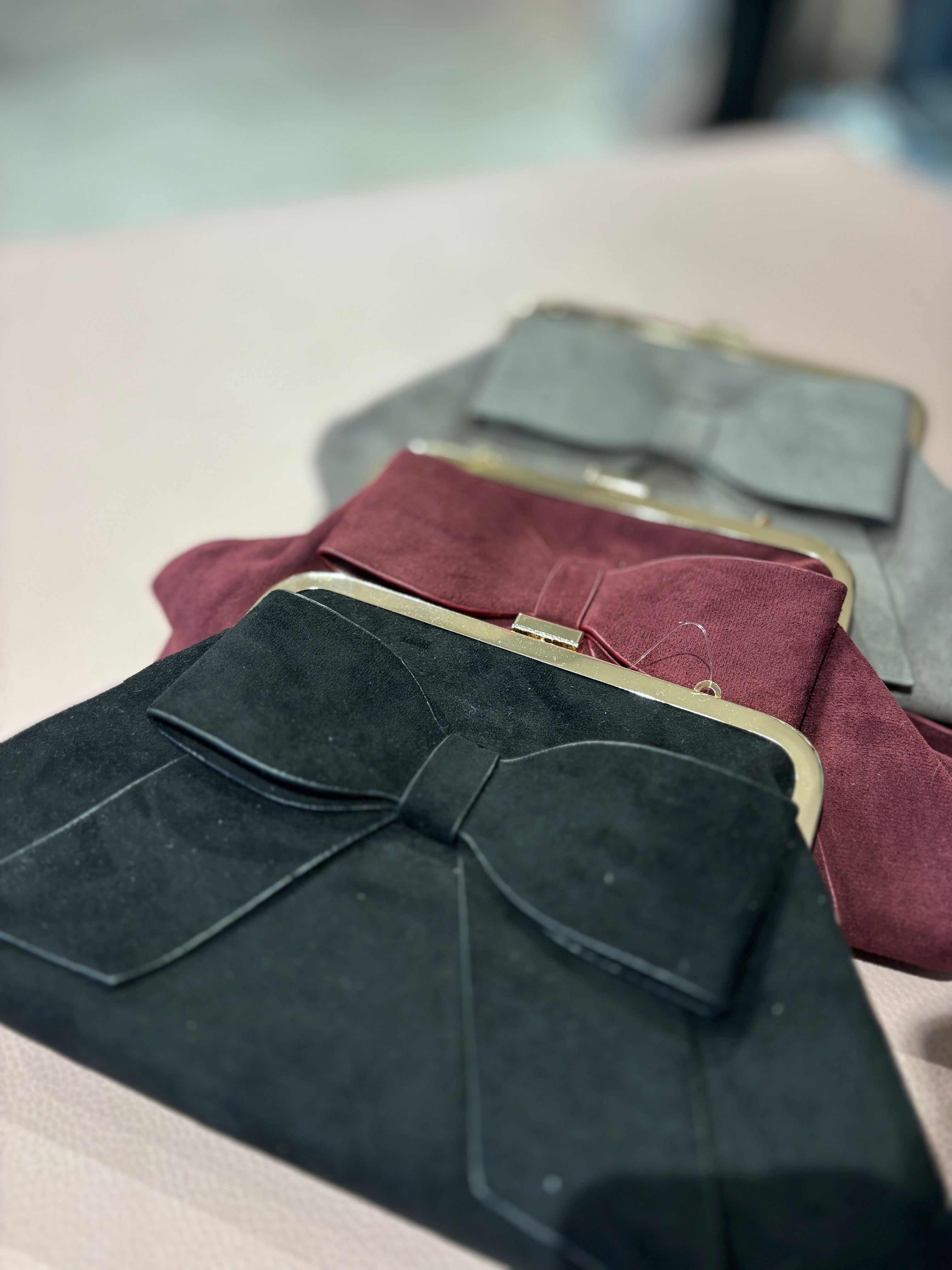 Borsa Camoscio Fiocco