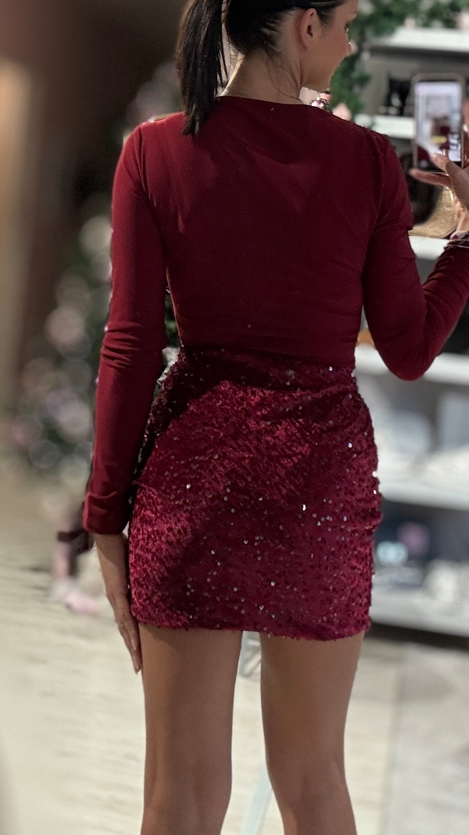 Gonna Paillettes Velluto