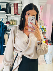 Camicia Saten Nodo