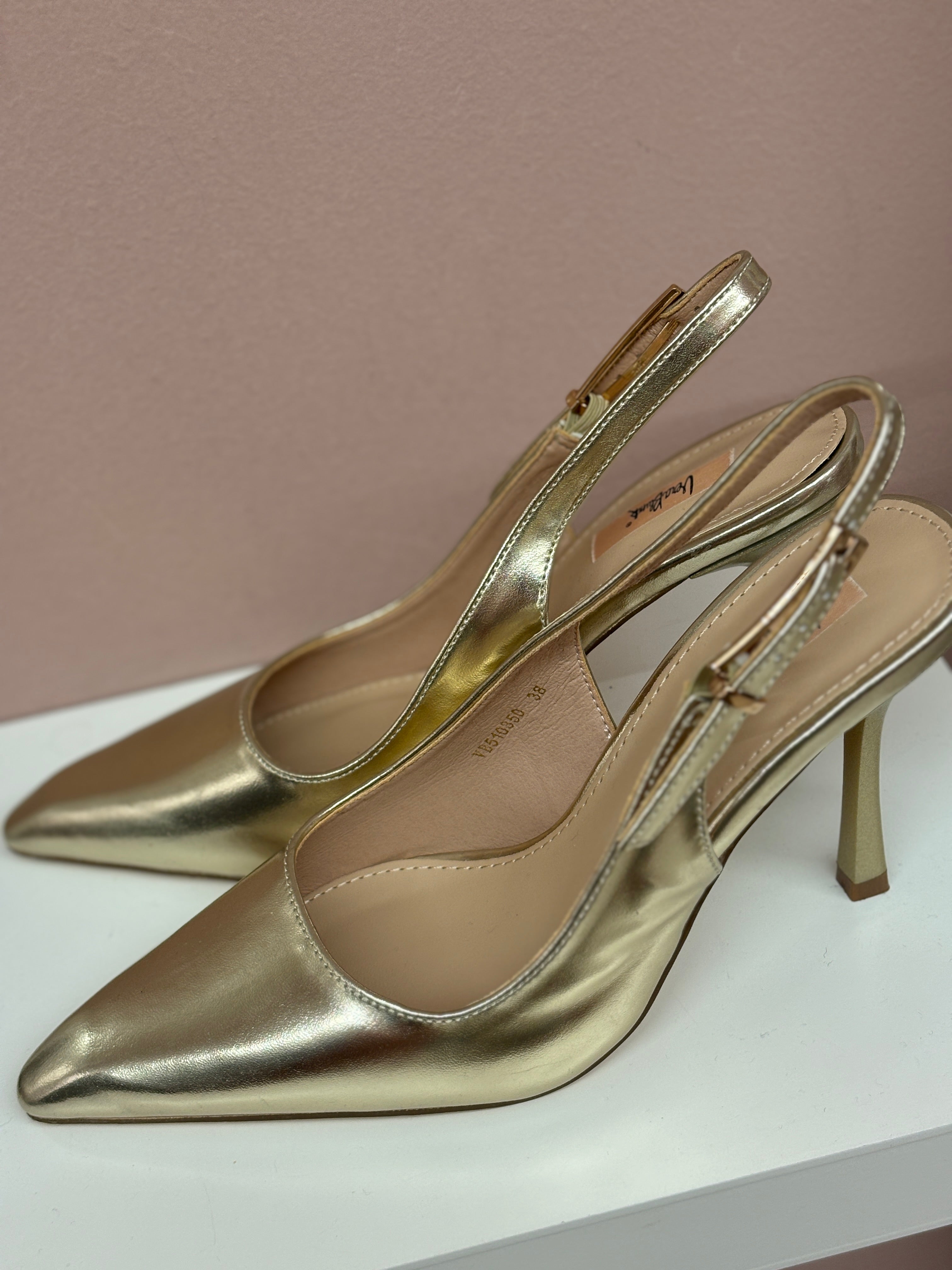 Slingback Pink-Gold