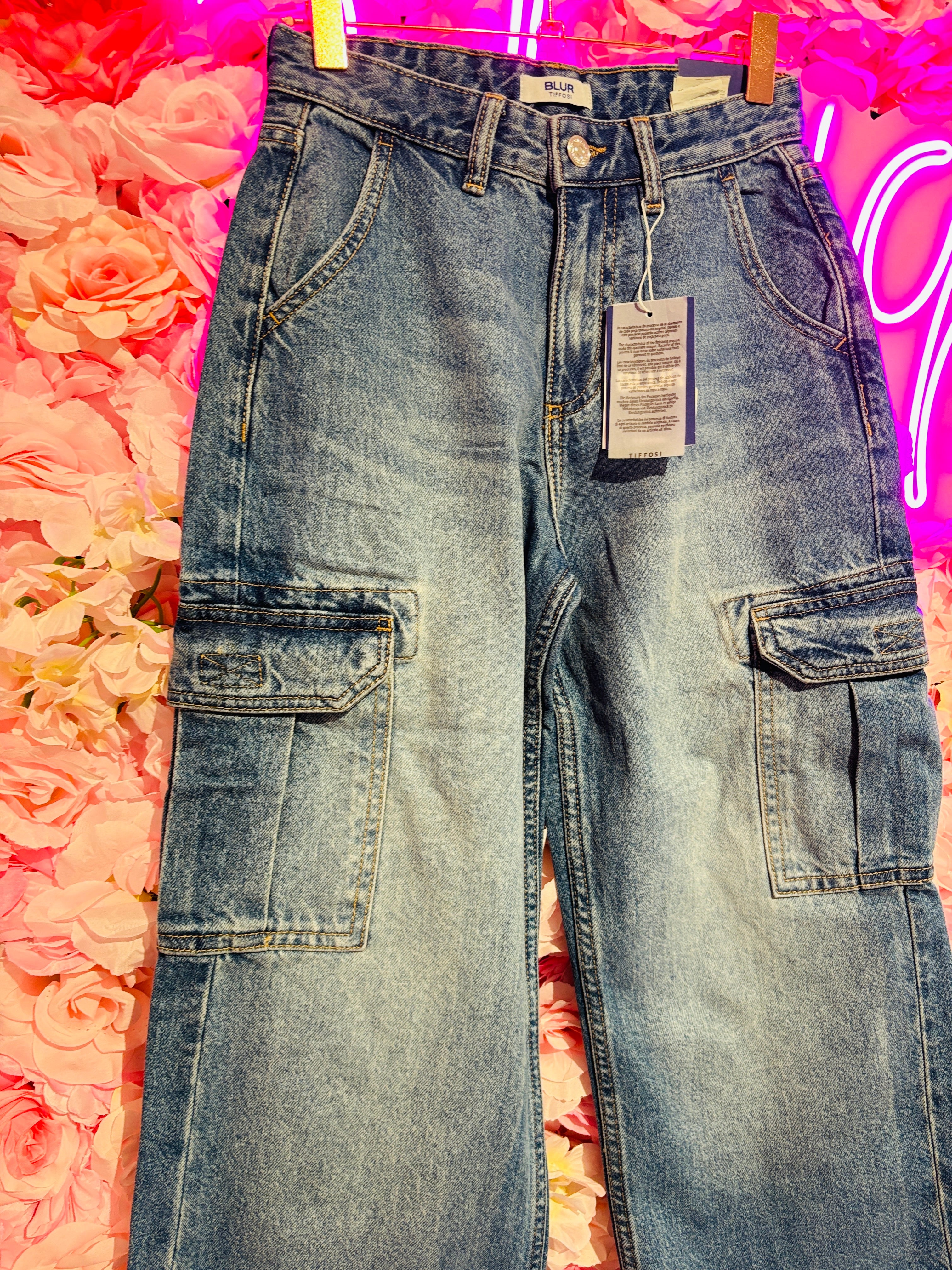 Jeans Teen Wide Leg Cargo