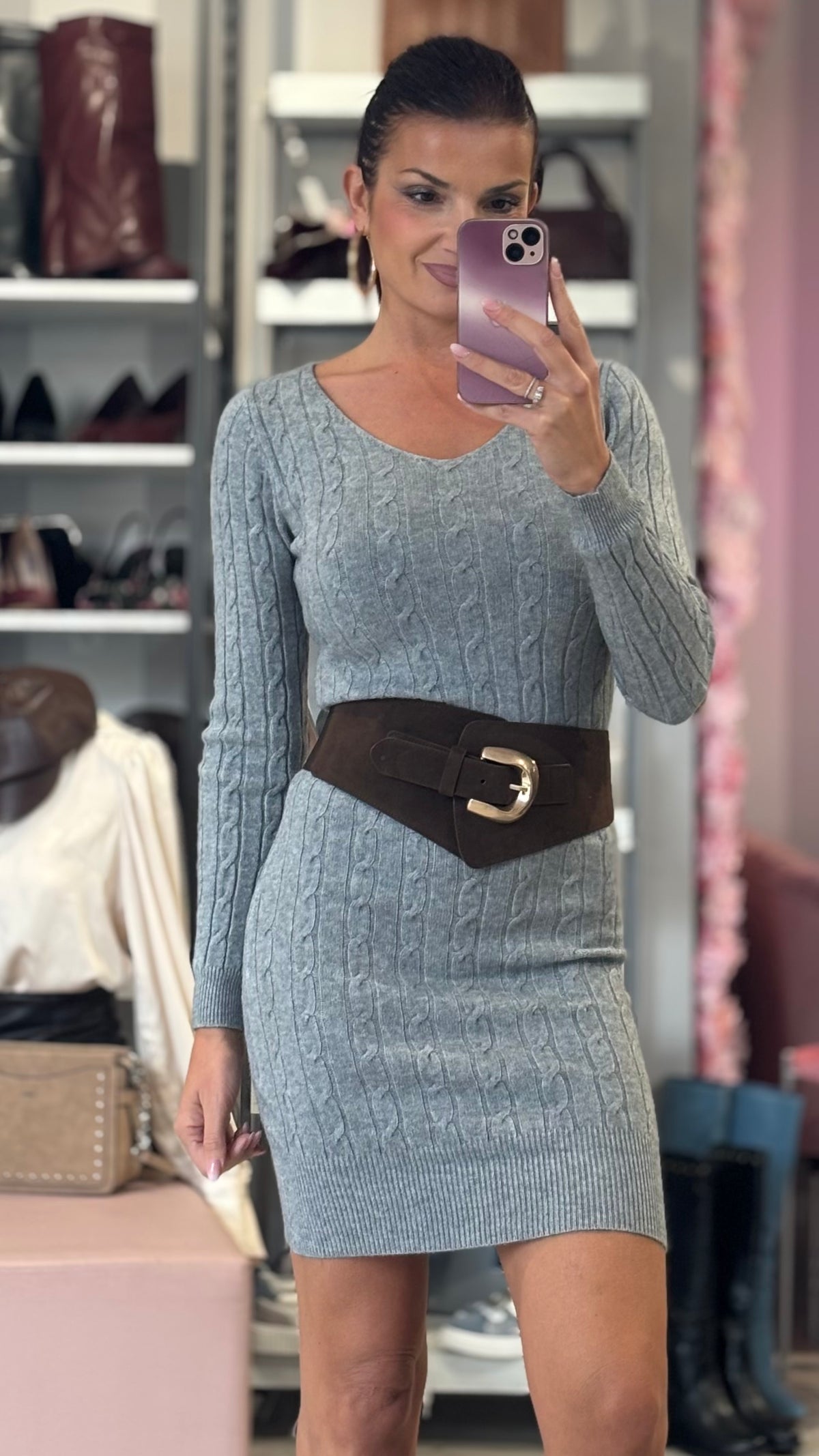 Abito Maglia Treccia
