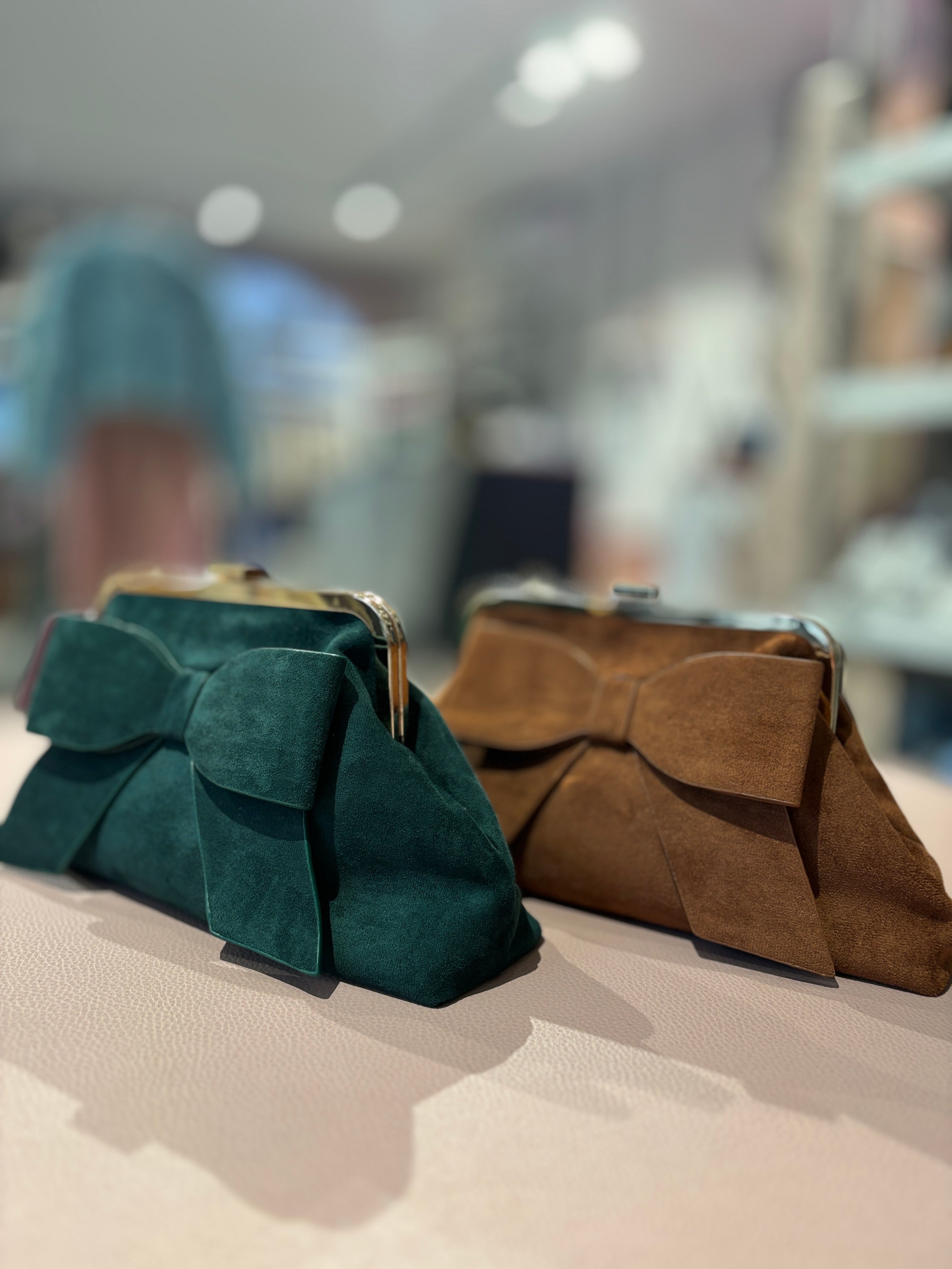 Borsa Camoscio Fiocco