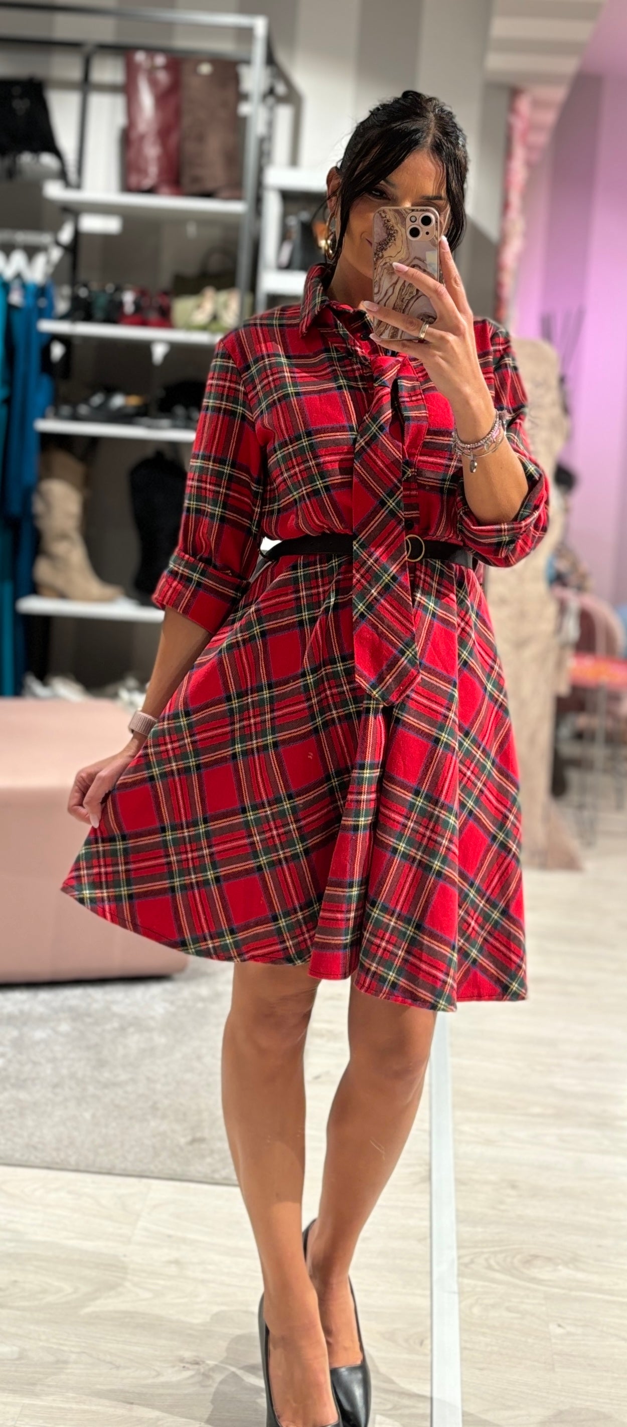 Abito Check Skirt
