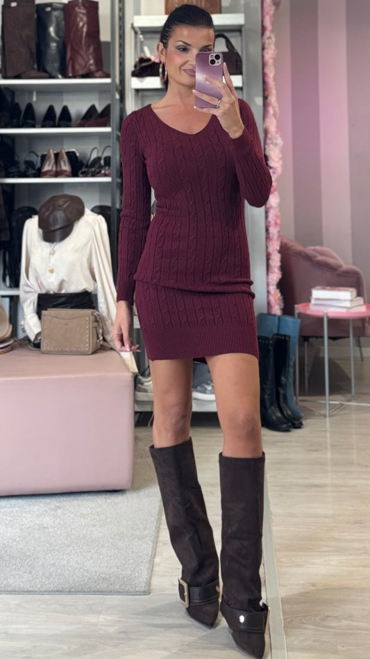 Abito Maglia Treccia