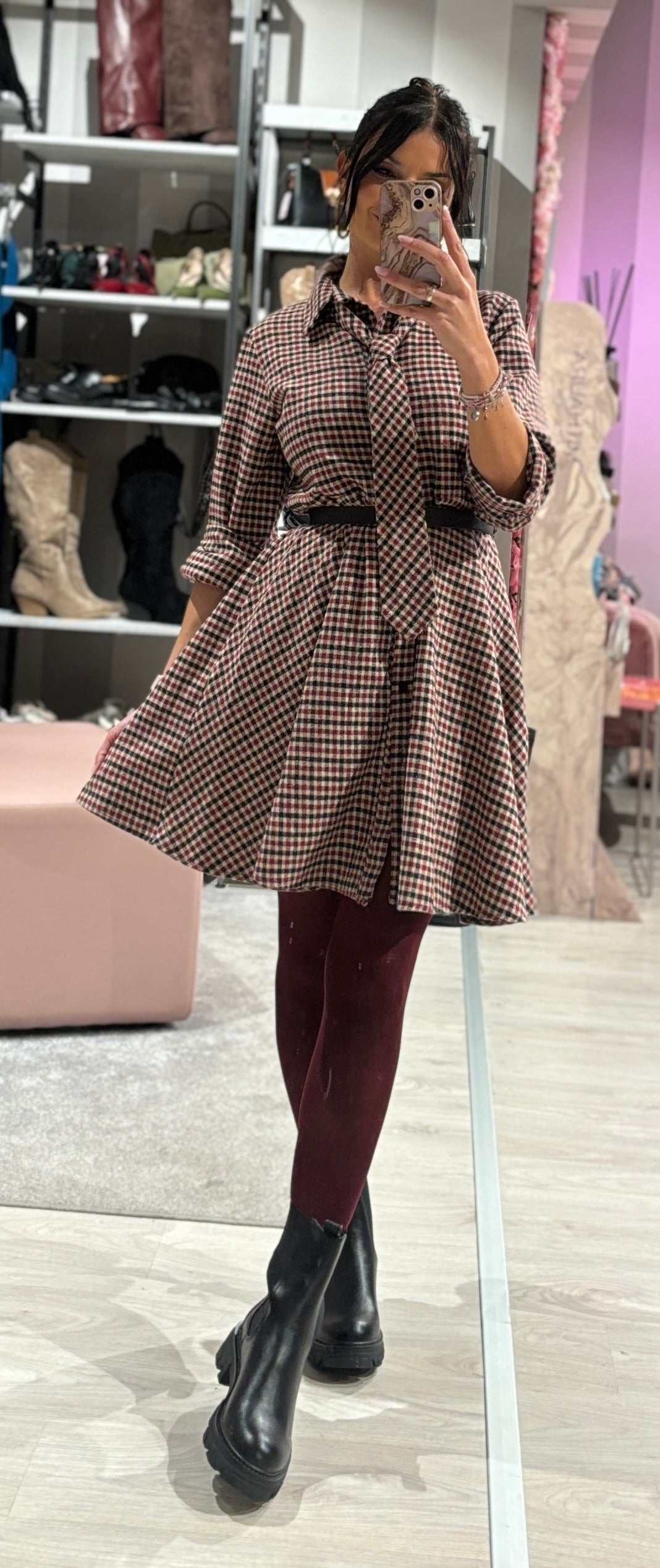 Abito Check Skirt