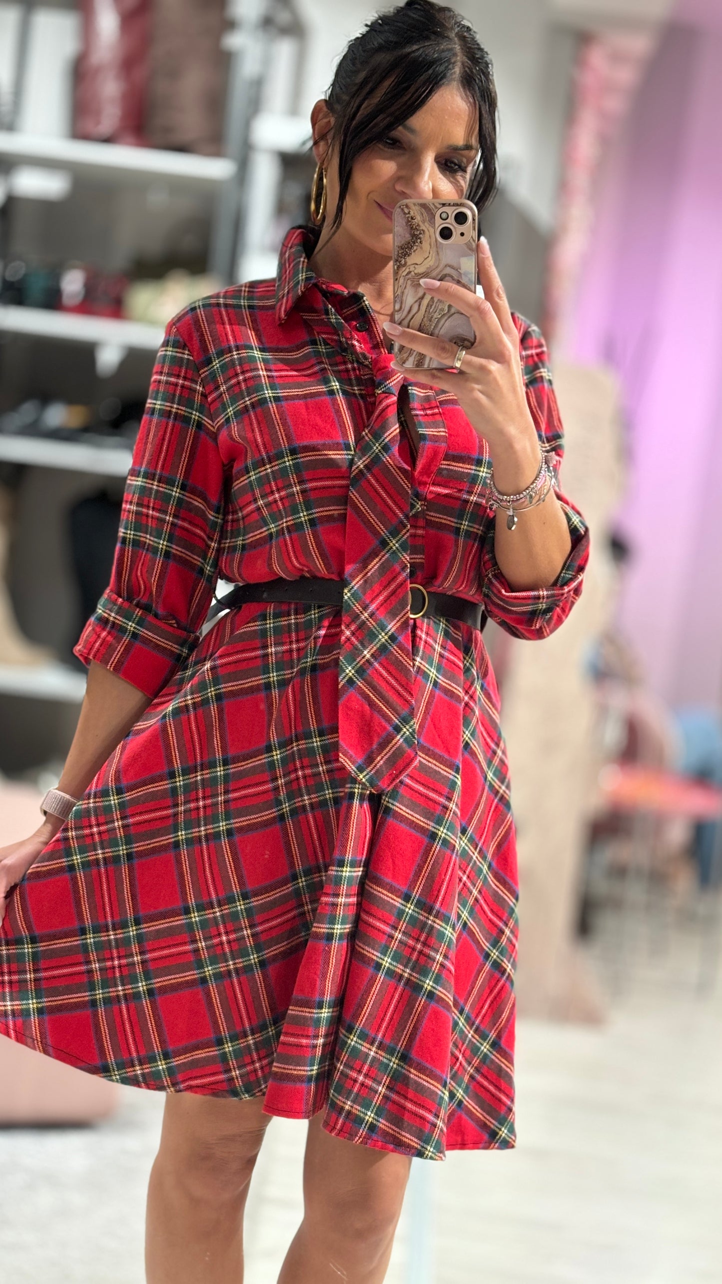 Abito Check Skirt