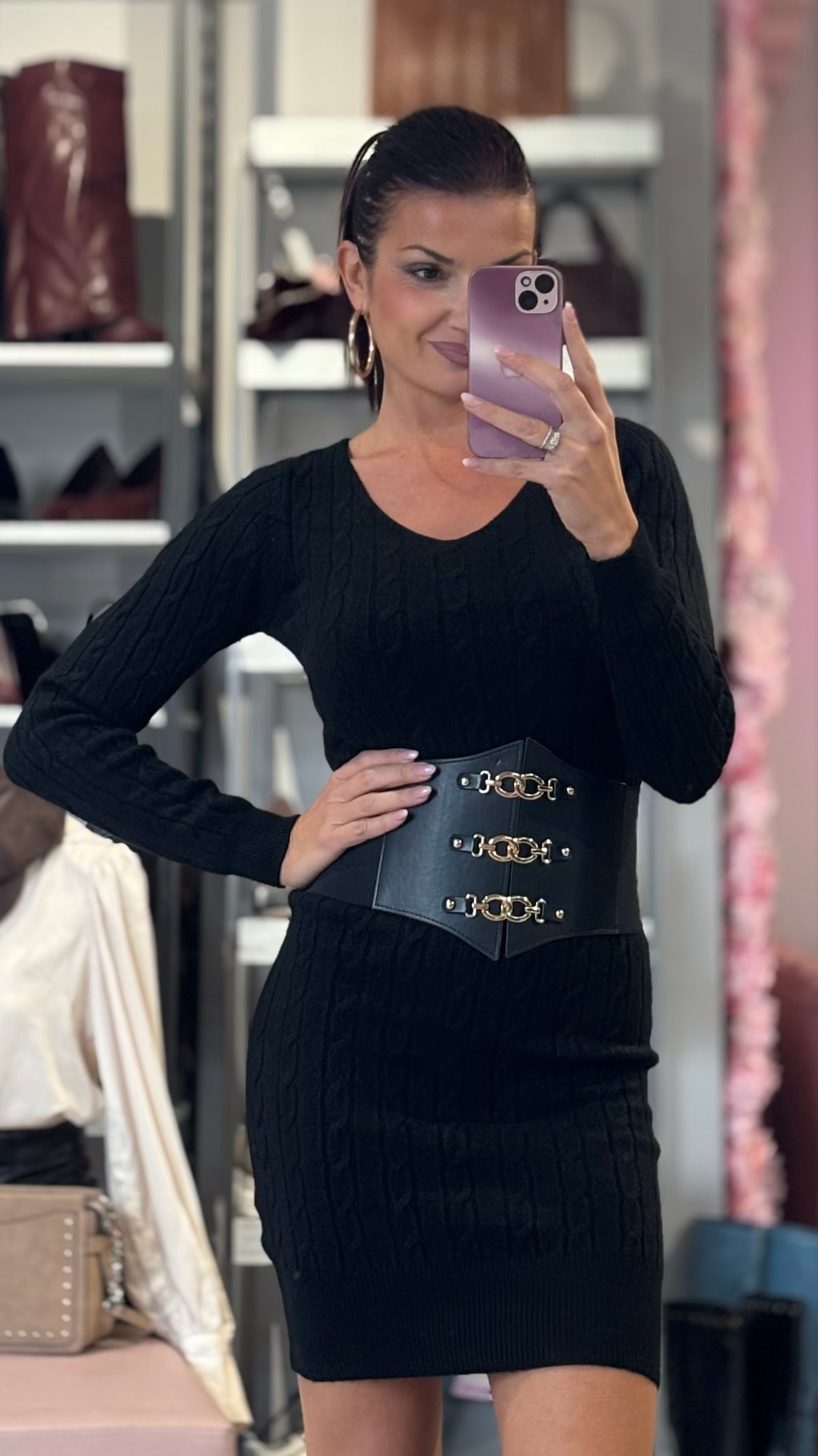 Abito Maglia Treccia