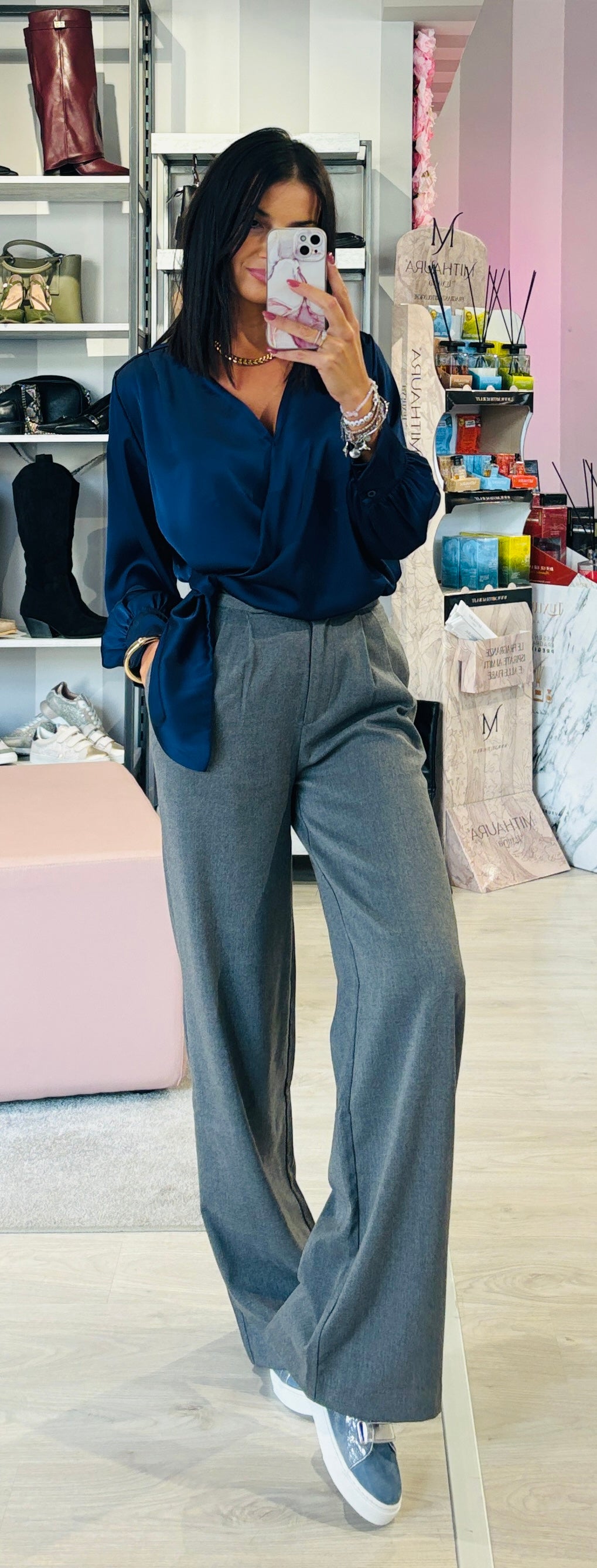 Camicia Saten Nodo