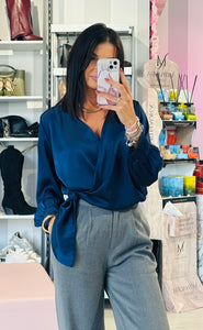Camicia Saten Nodo