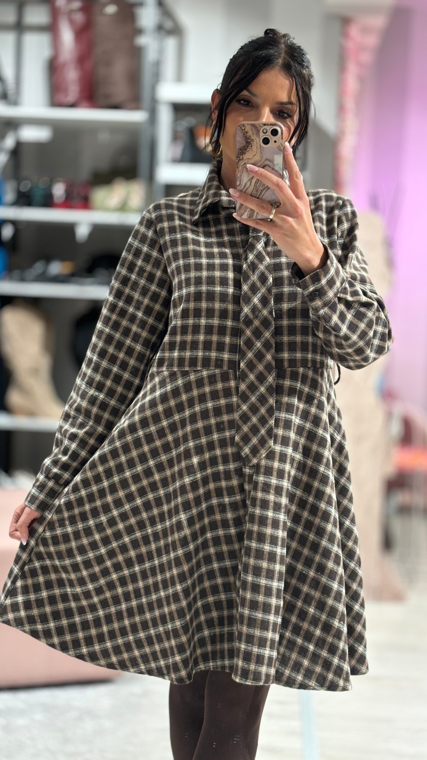 Abito Check Skirt