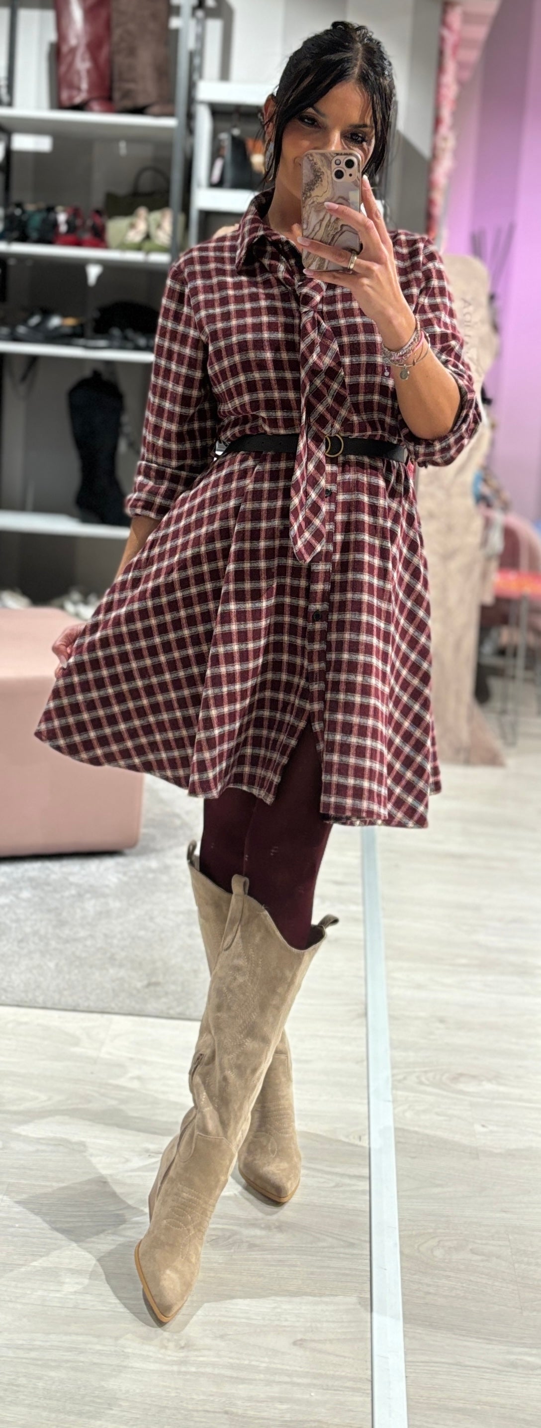 Abito Check Skirt