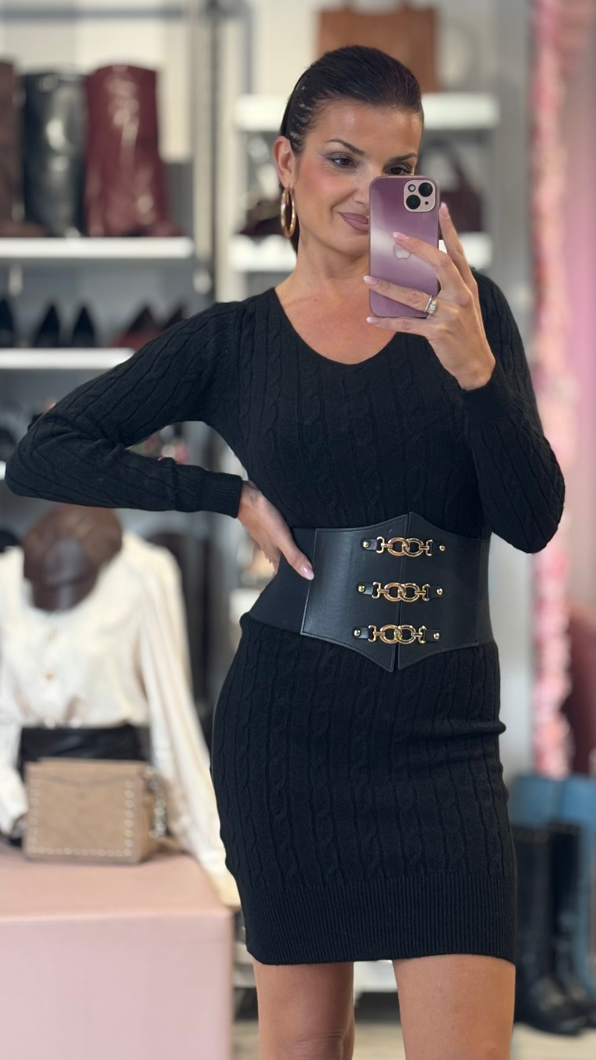 Abito Maglia Treccia