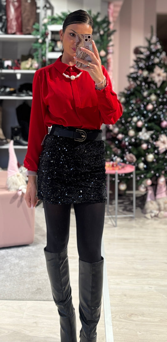 Gonna Paillettes Velluto