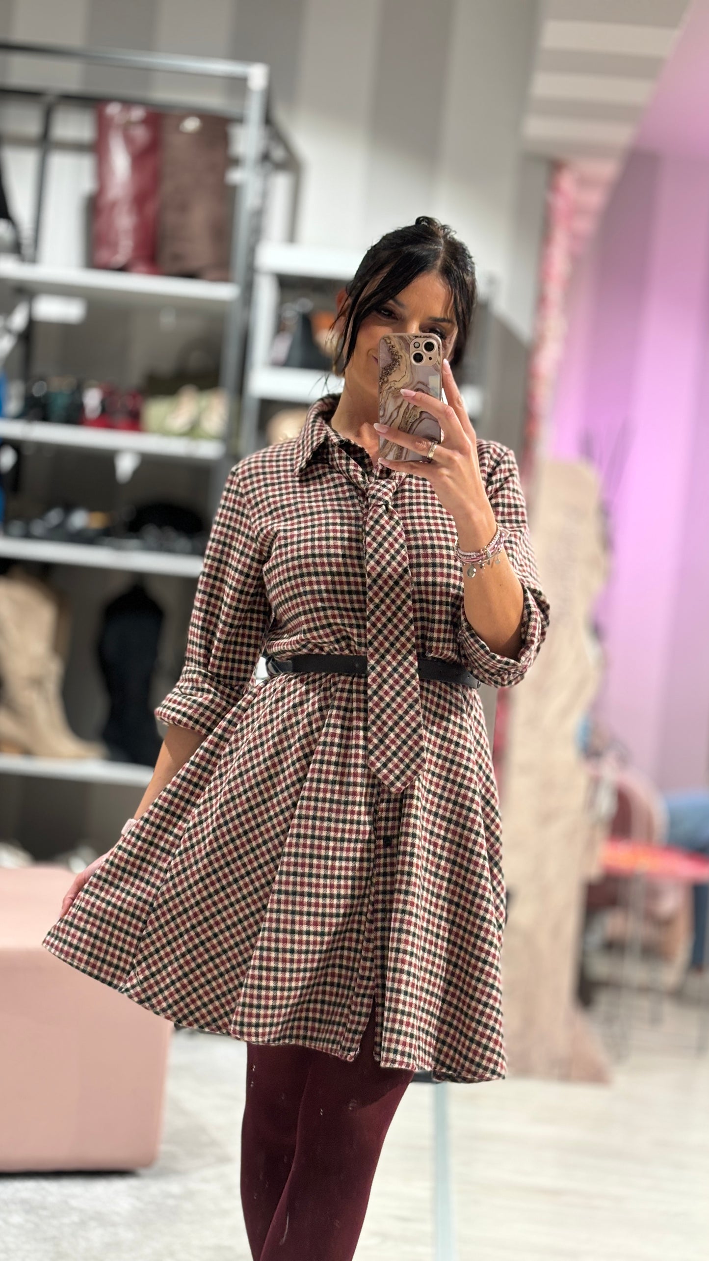 Abito Check Skirt