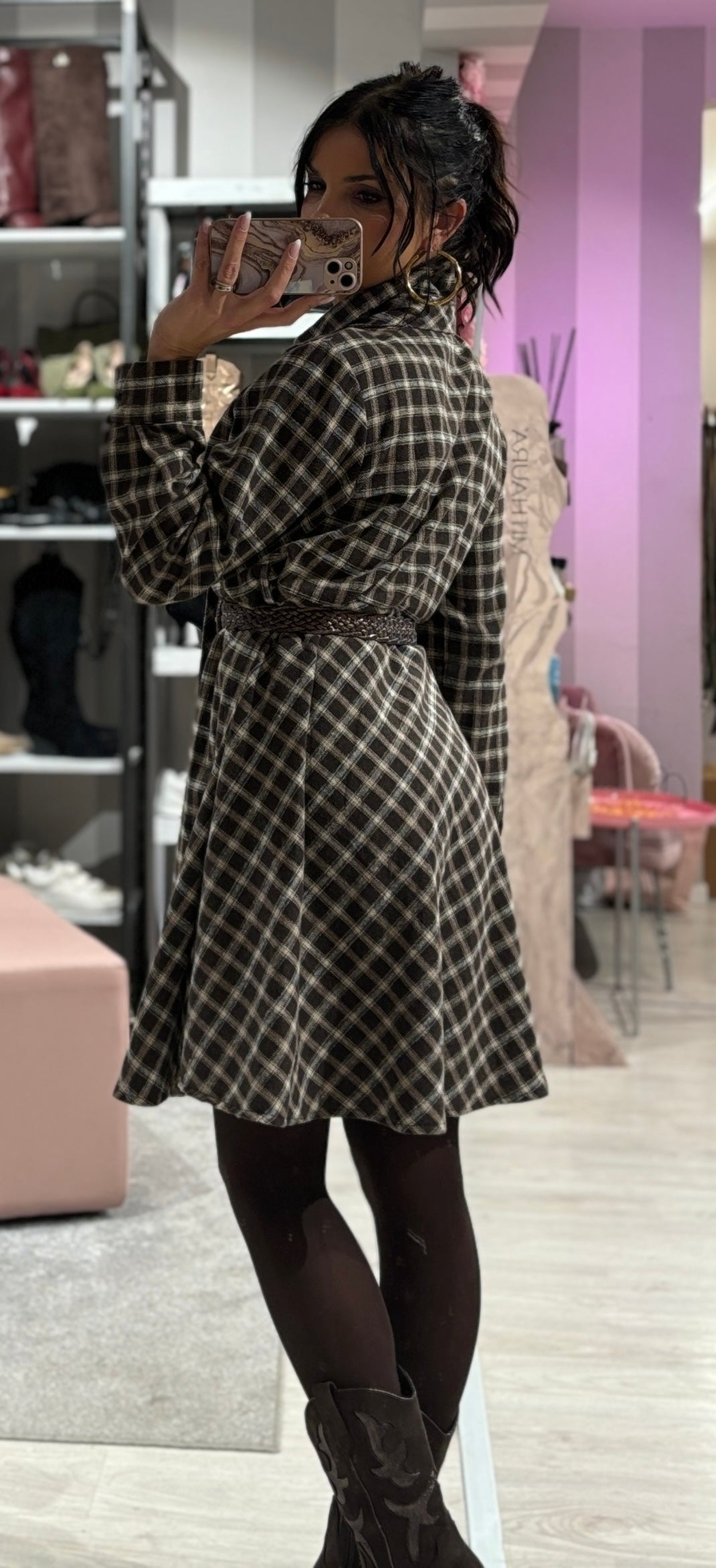 Abito Check Skirt