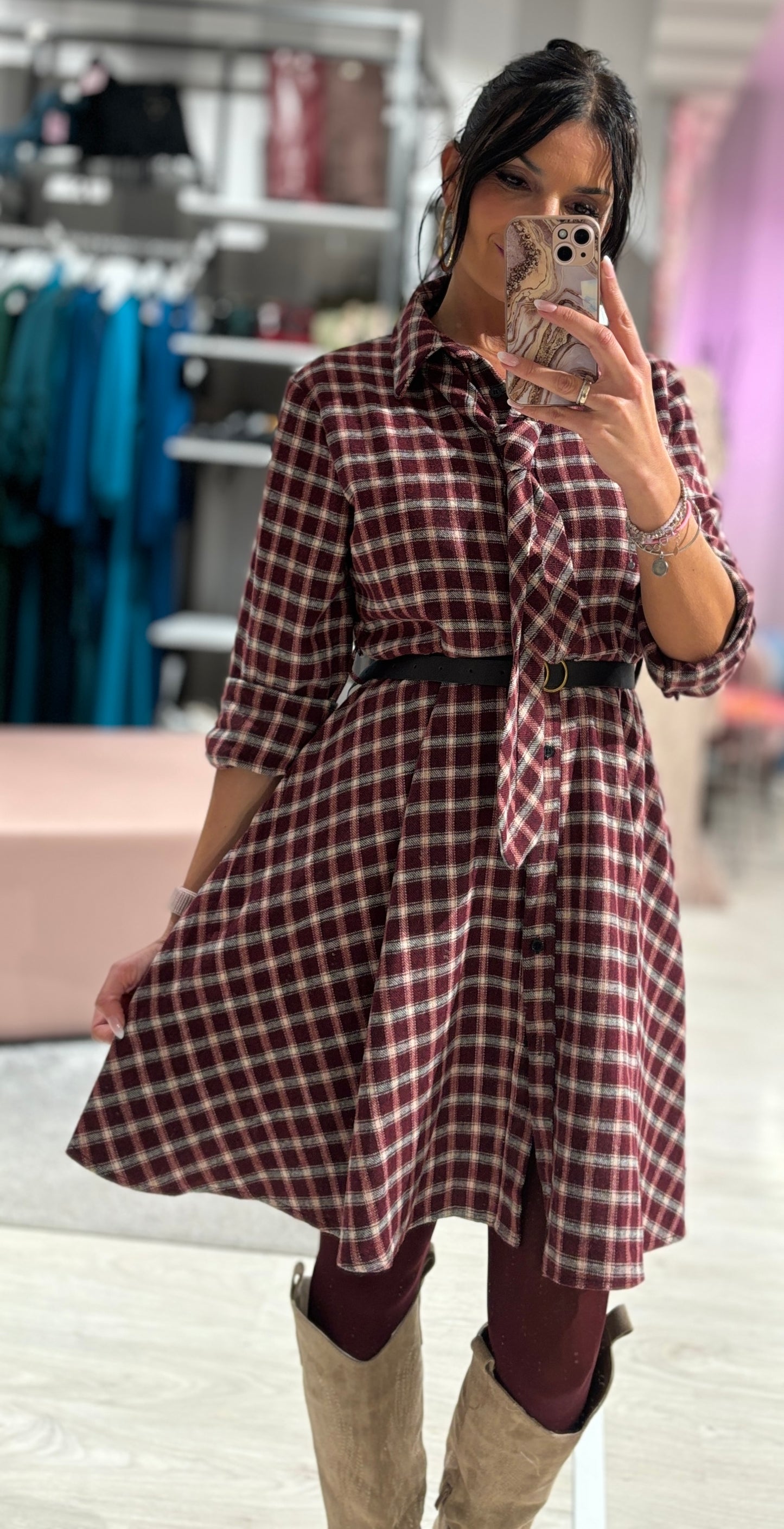 Abito Check Skirt
