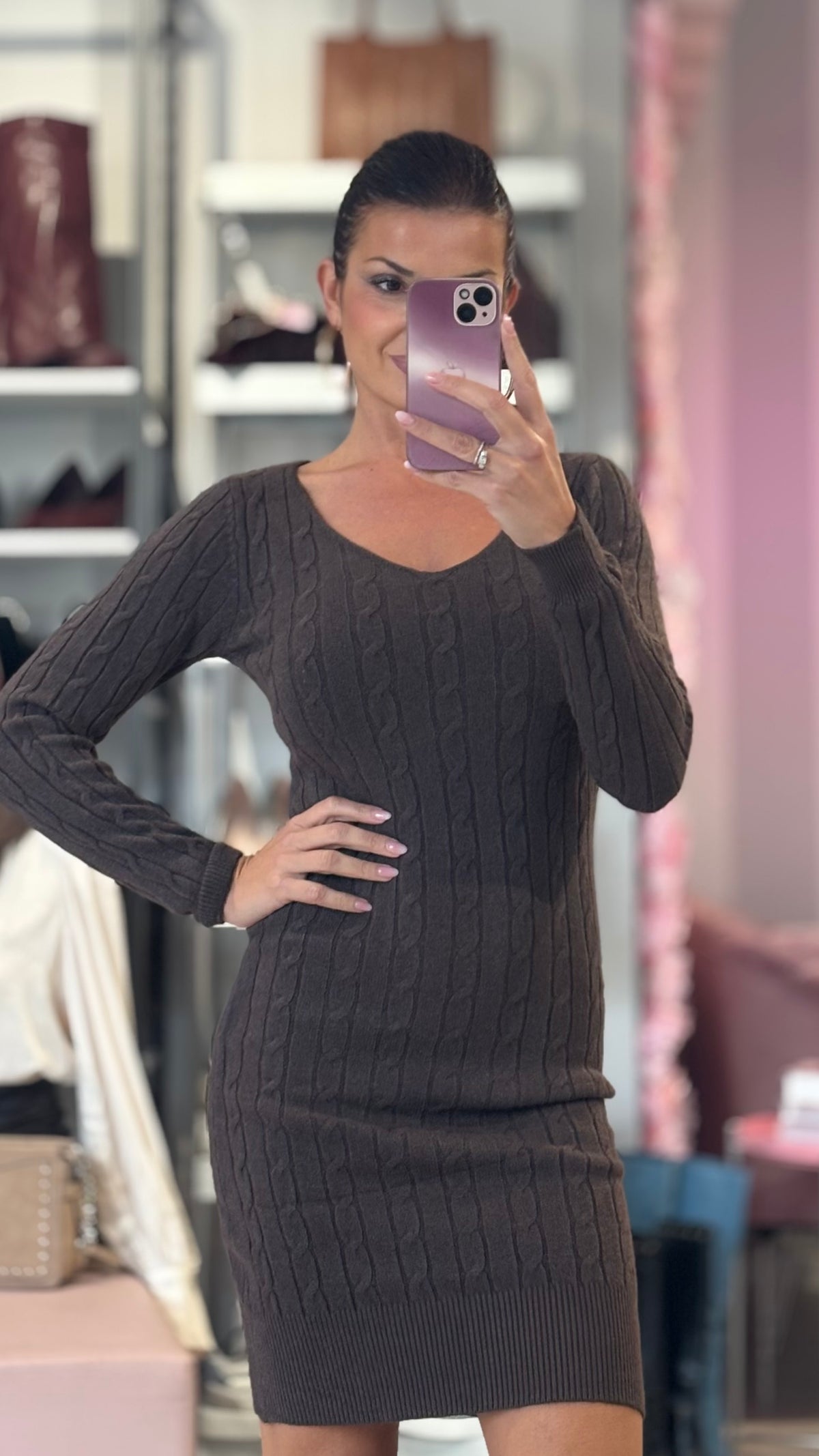 Abito Maglia Treccia
