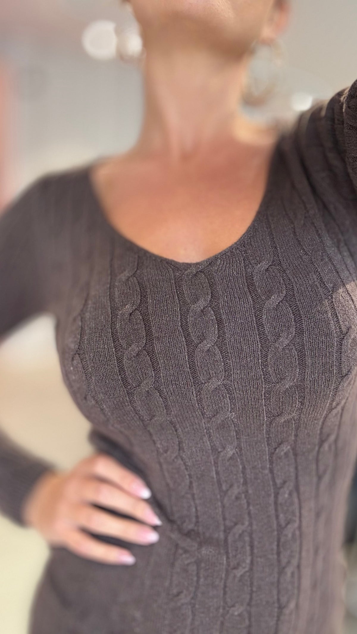 Abito Maglia Treccia