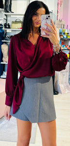 Camicia Saten Nodo