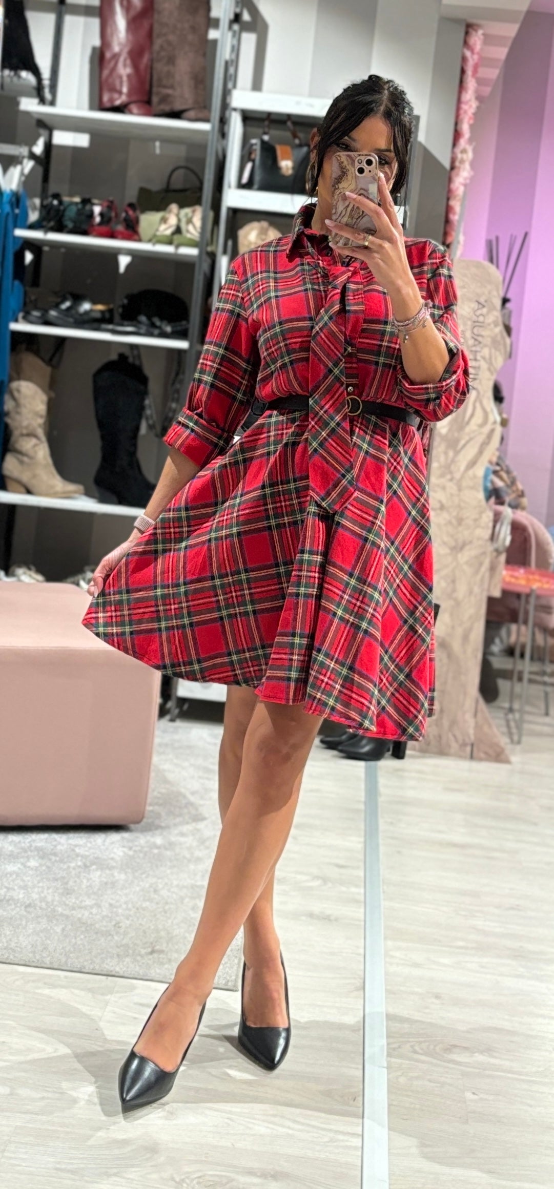 Abito Check Skirt