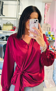 Camicia Saten Nodo