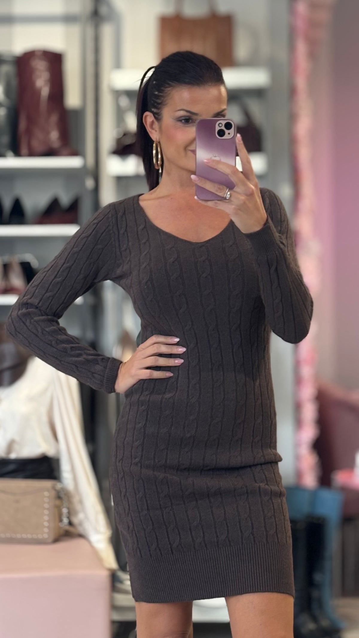 Abito Maglia Treccia