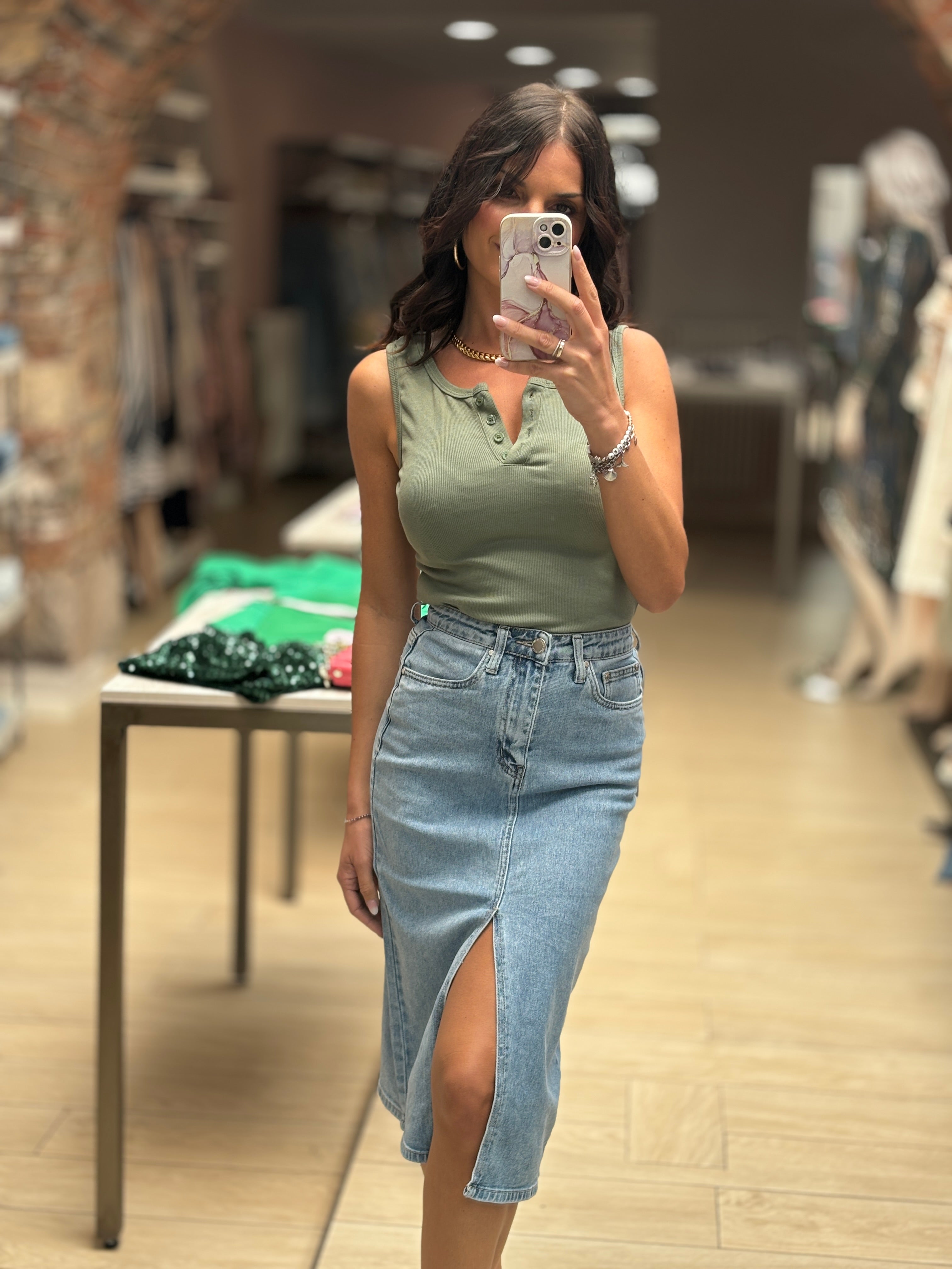 Gonna Jeans Longuette