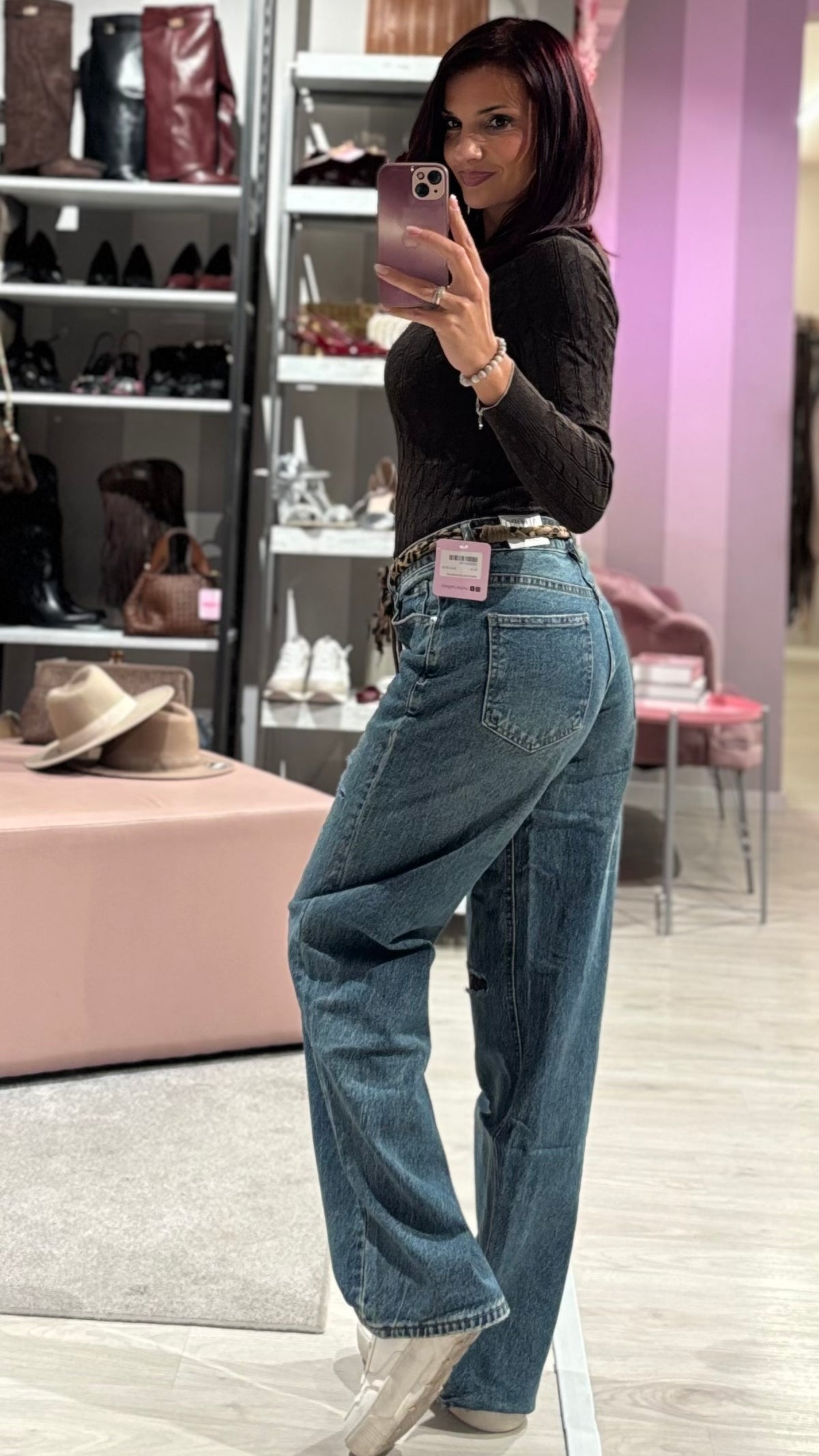Jeans Wide Leg Animalier