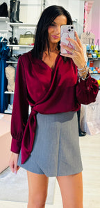 Camicia Saten Nodo