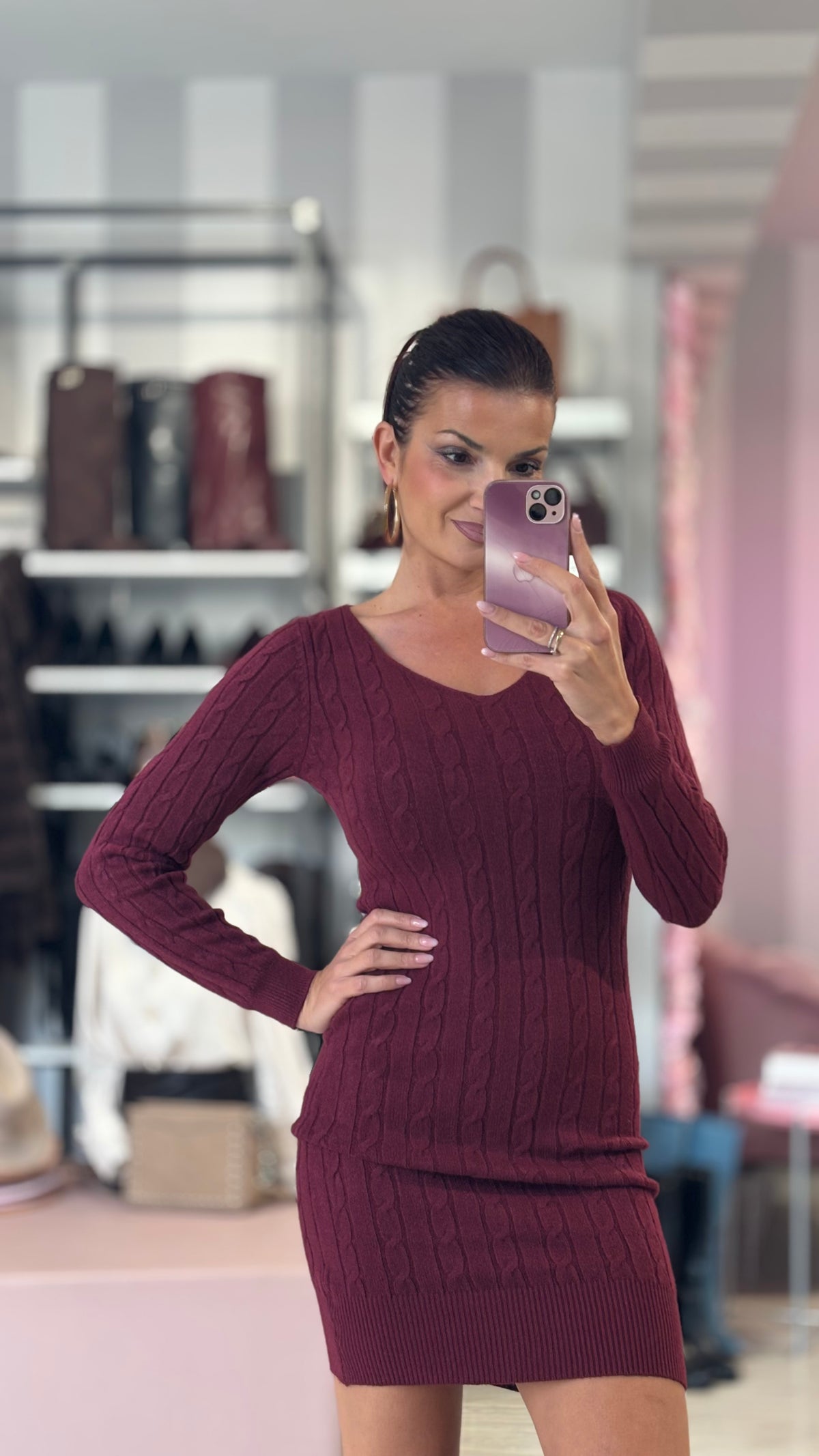 Abito Maglia Treccia