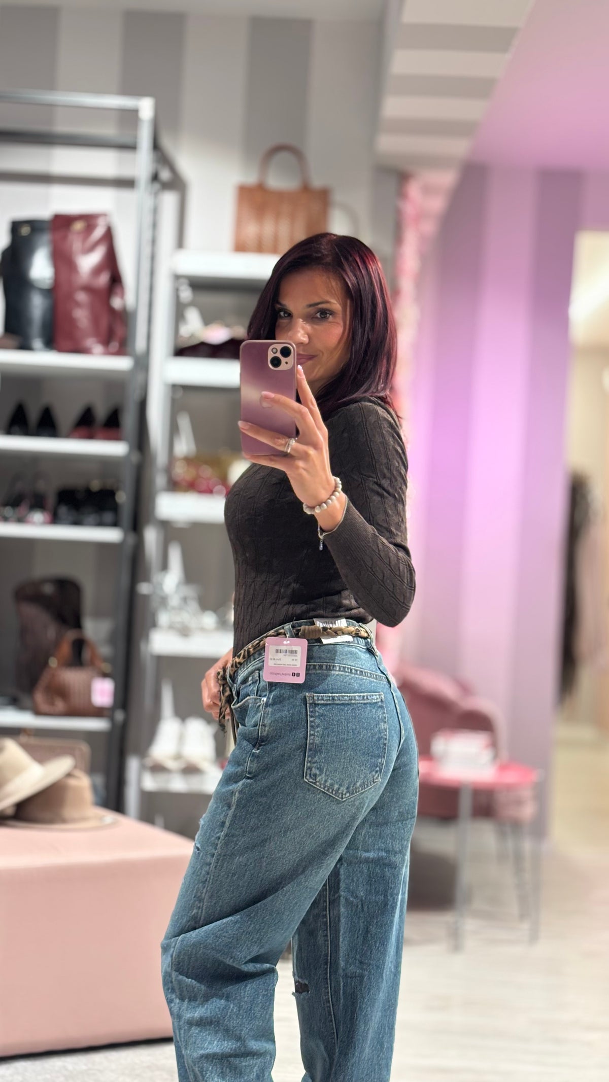 Jeans Wide Leg Animalier