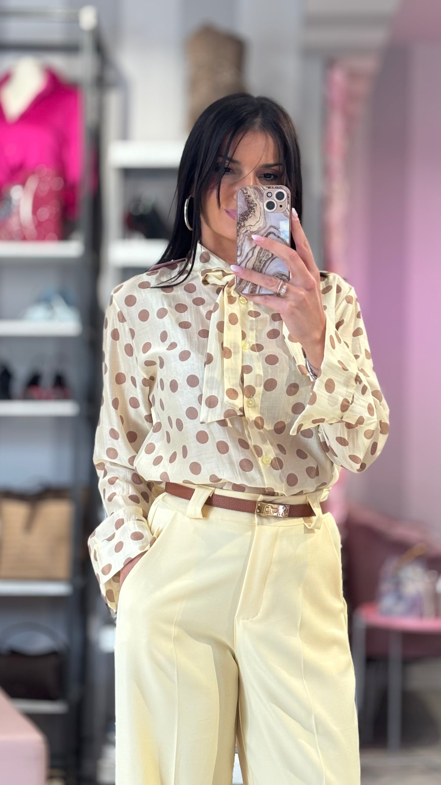 Camicia Pois Fiocco