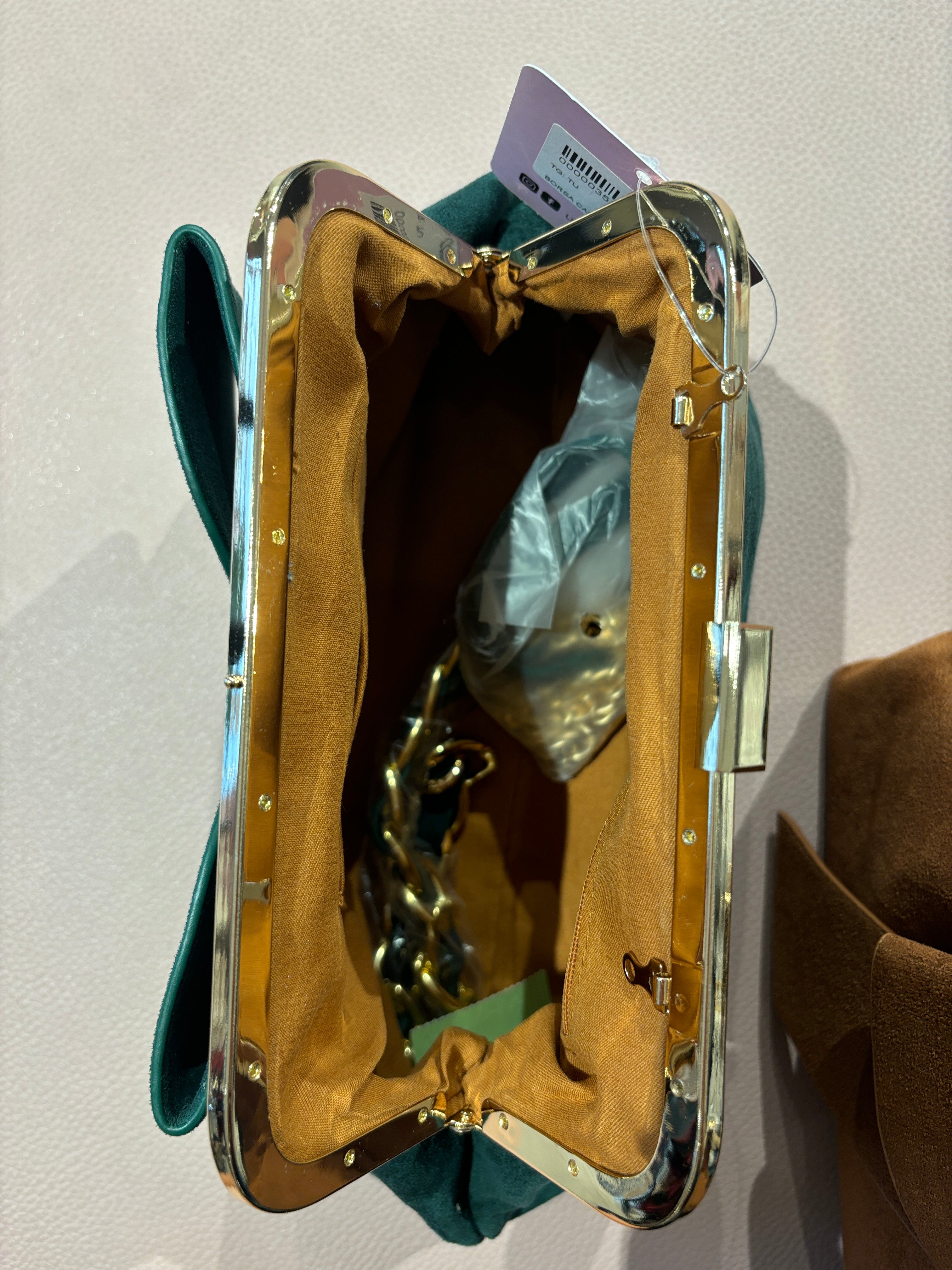 Borsa Camoscio Fiocco
