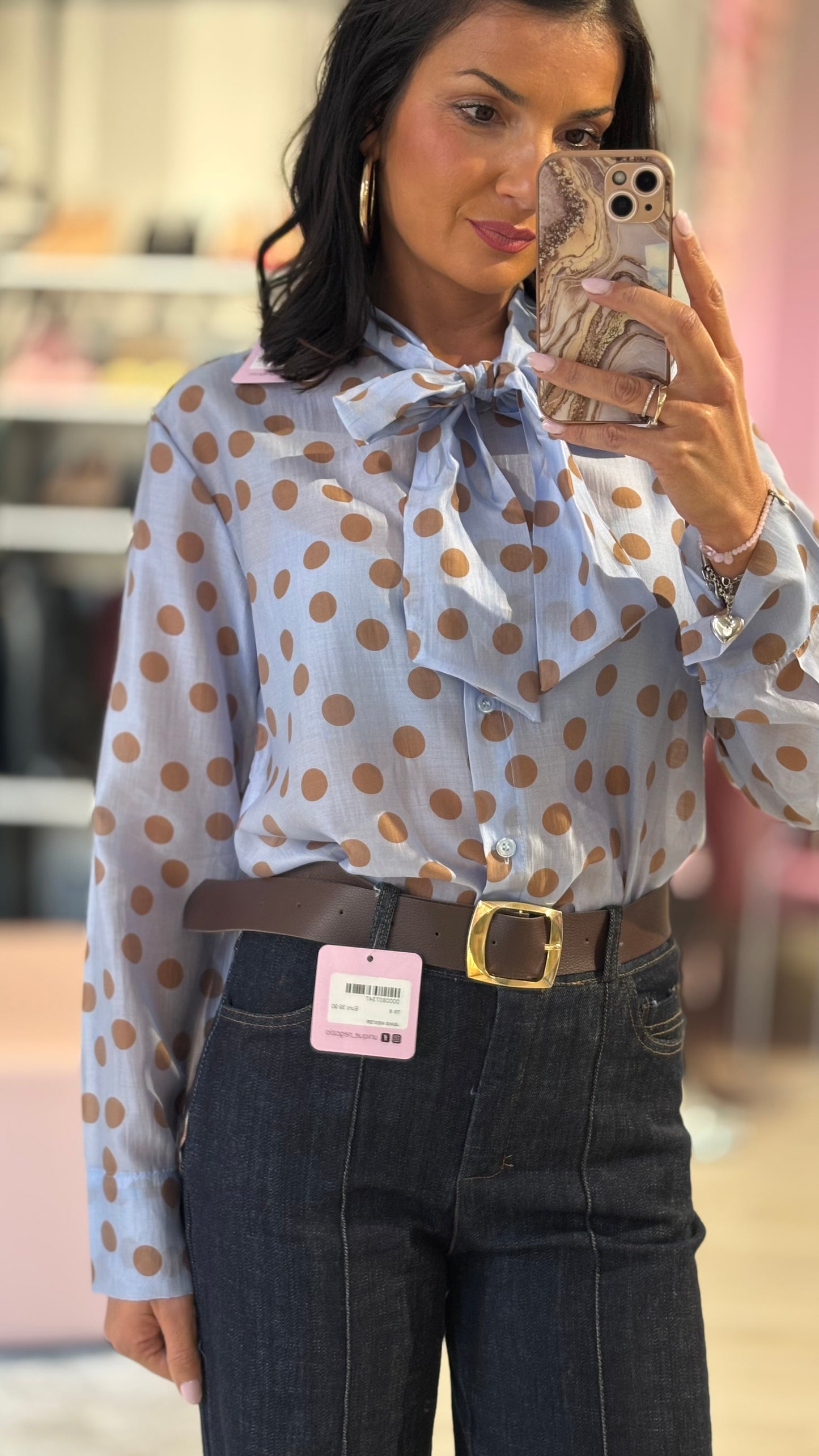 Camicia Pois Fiocco