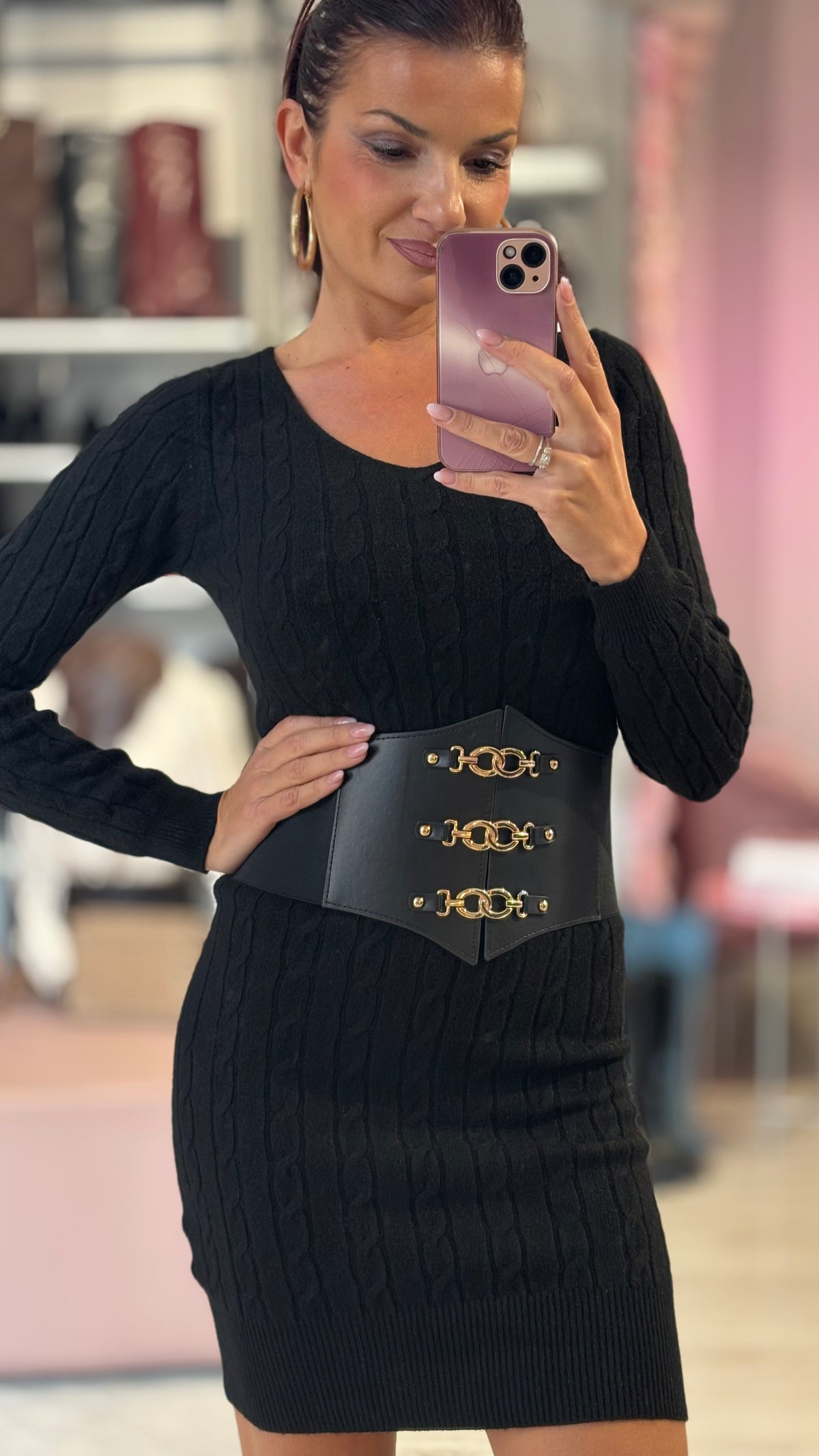 Abito Maglia Treccia