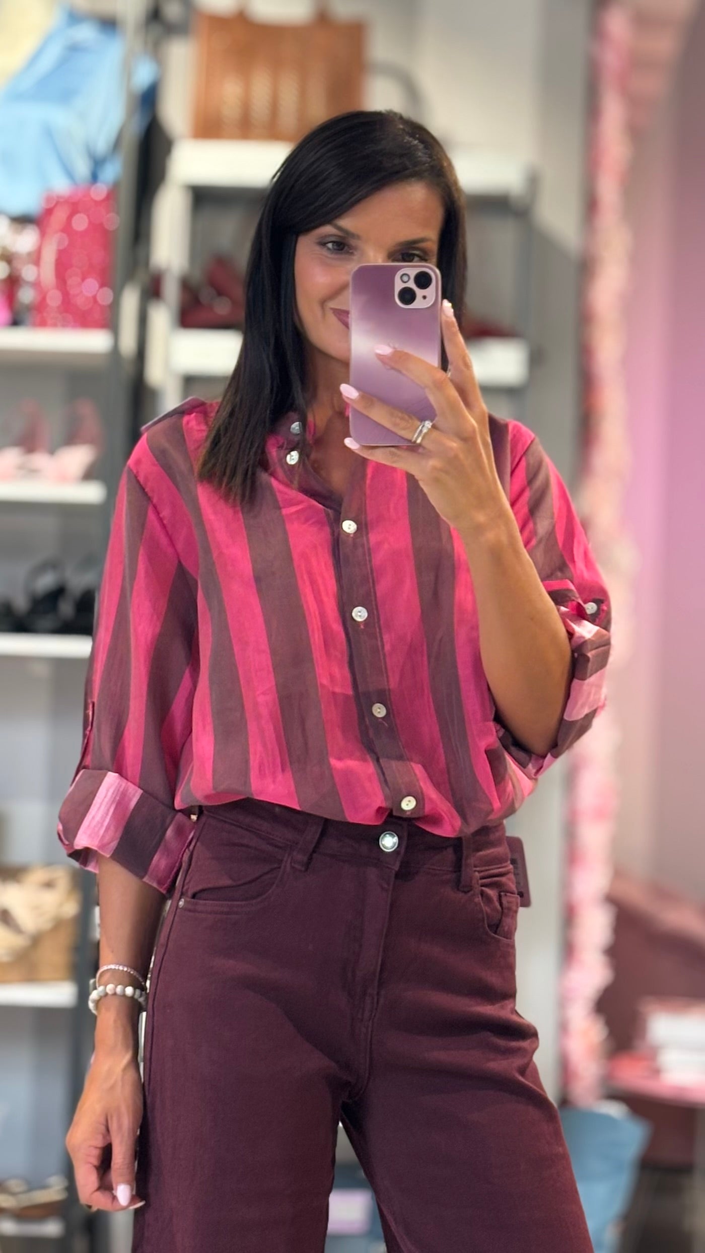 Camicia Righe Lino