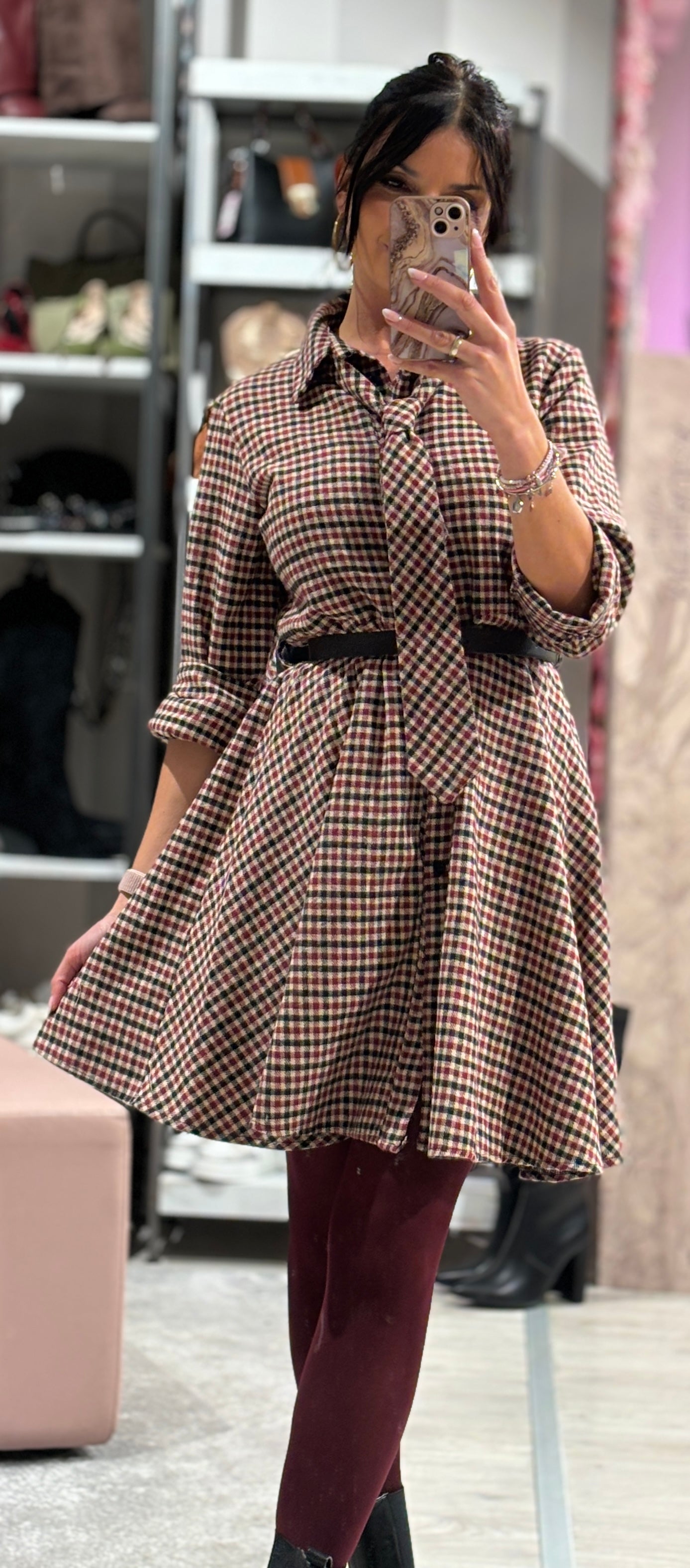 Abito Check Skirt