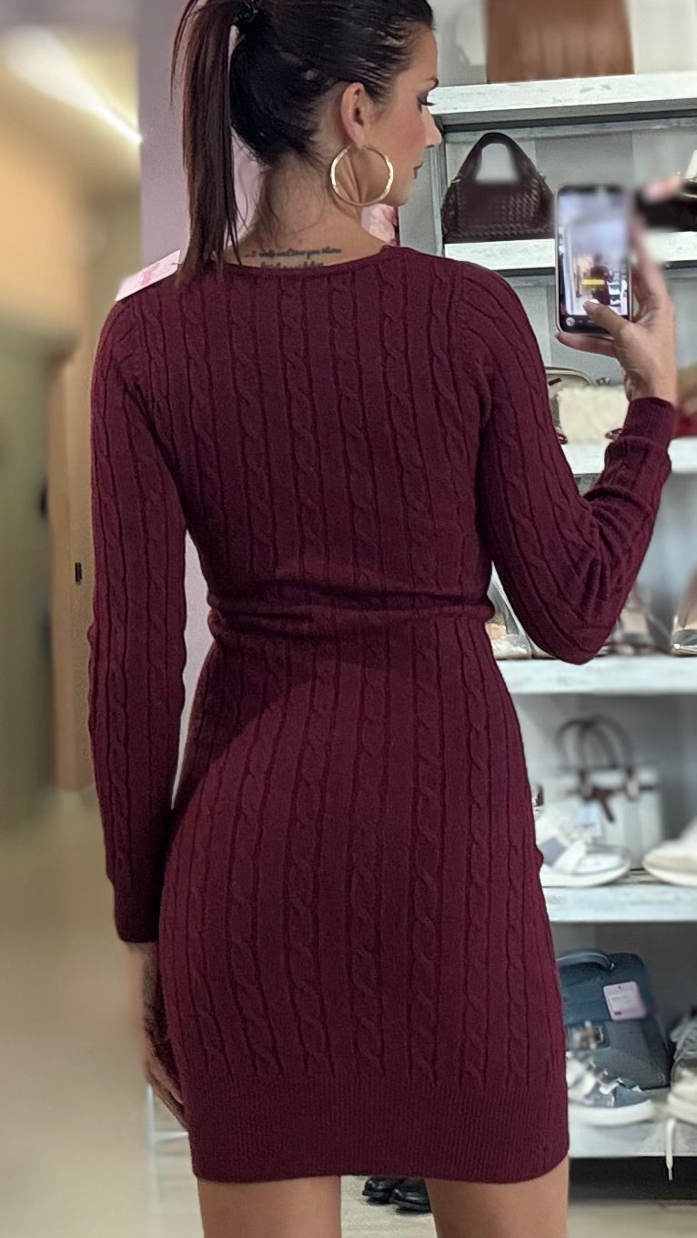 Abito Maglia Treccia