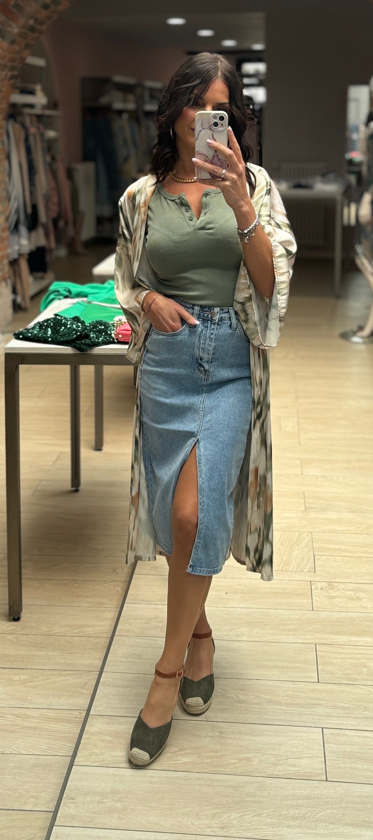 Gonna Jeans Longuette
