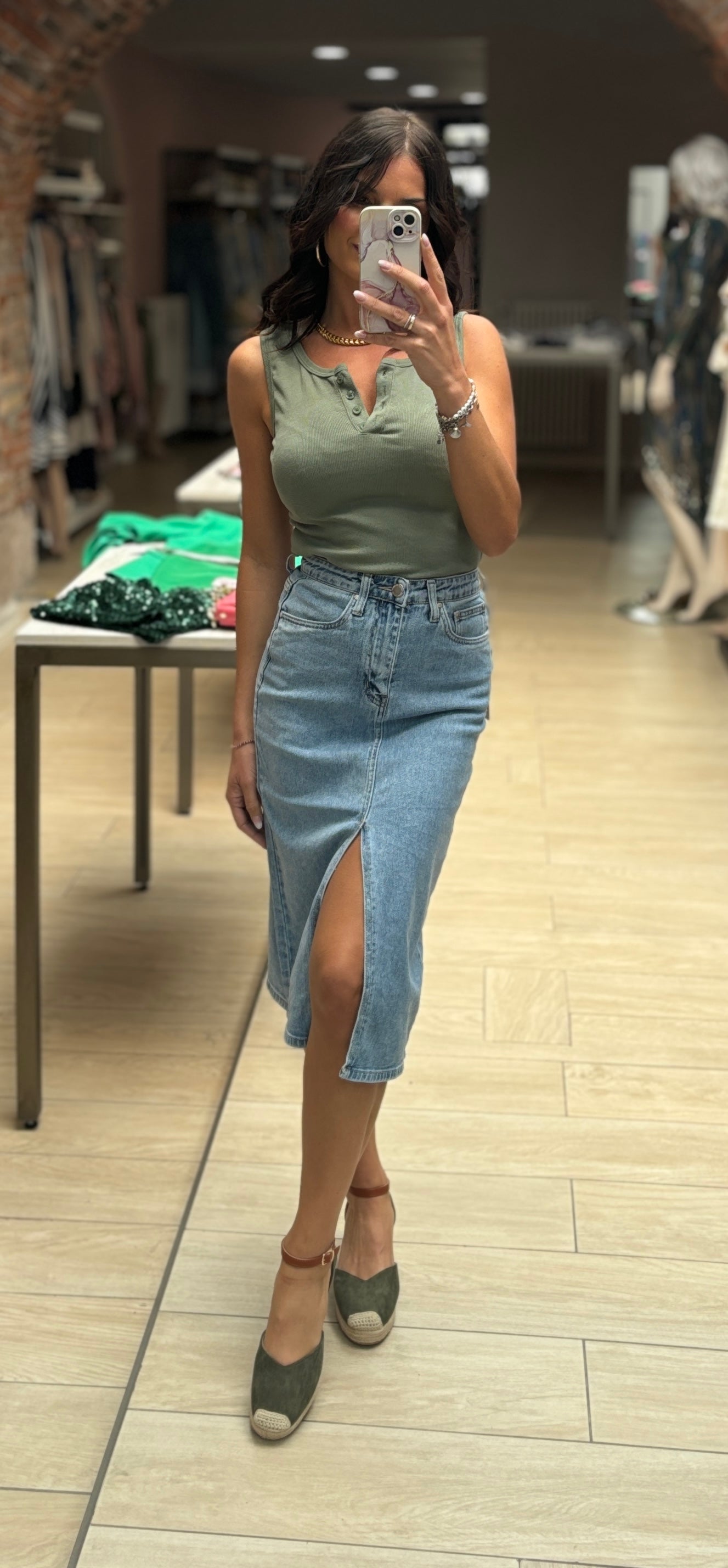 Gonna Jeans Longuette