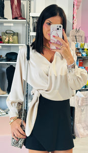 Camicia Saten Nodo