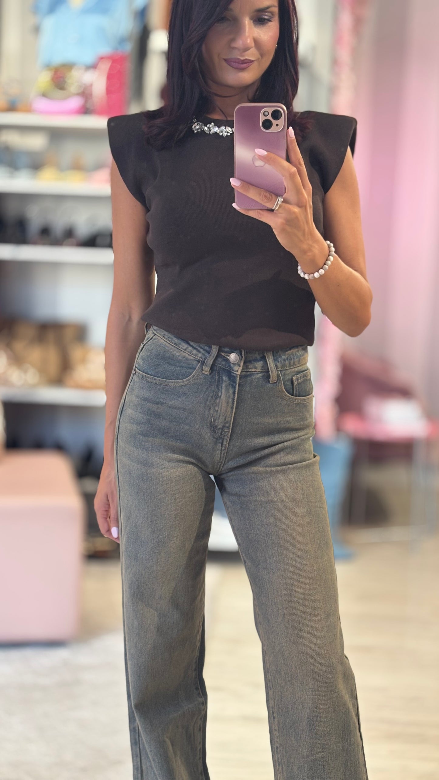 Jeans Stright Coffe