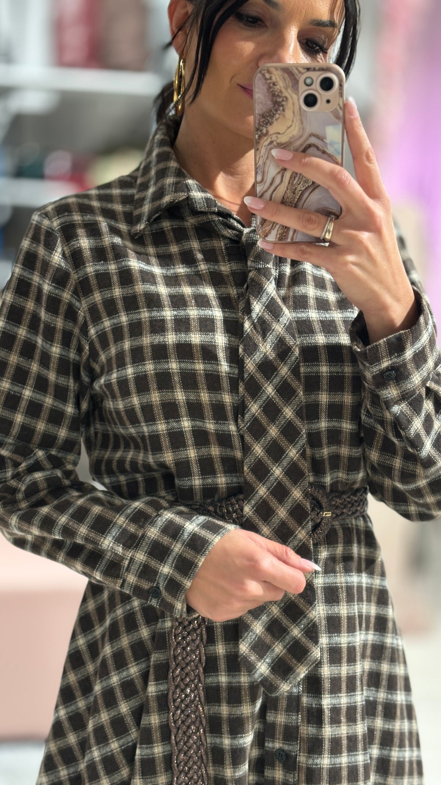 Abito Check Skirt