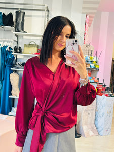 Camicia Saten Nodo