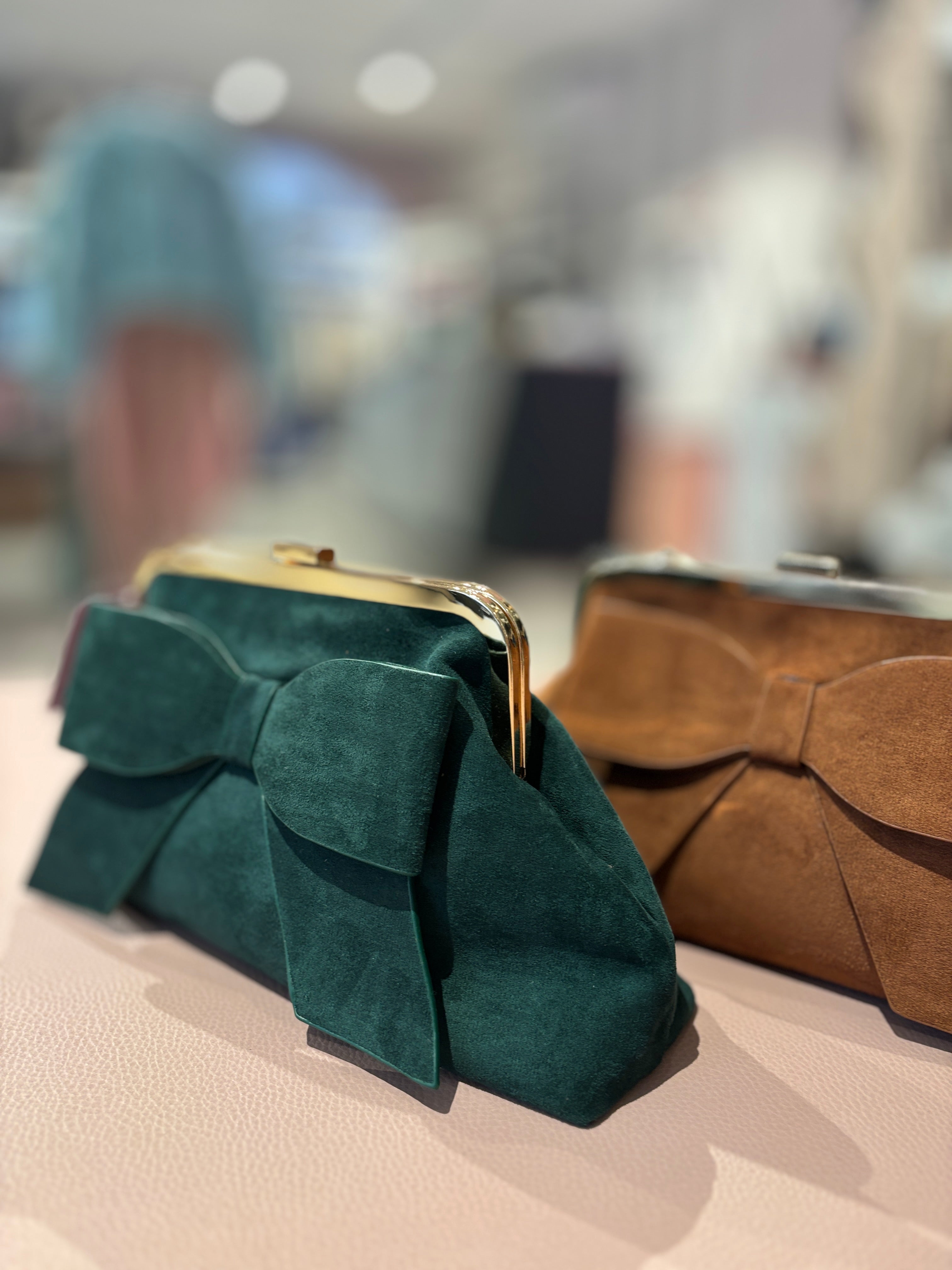 Borsa Camoscio Fiocco