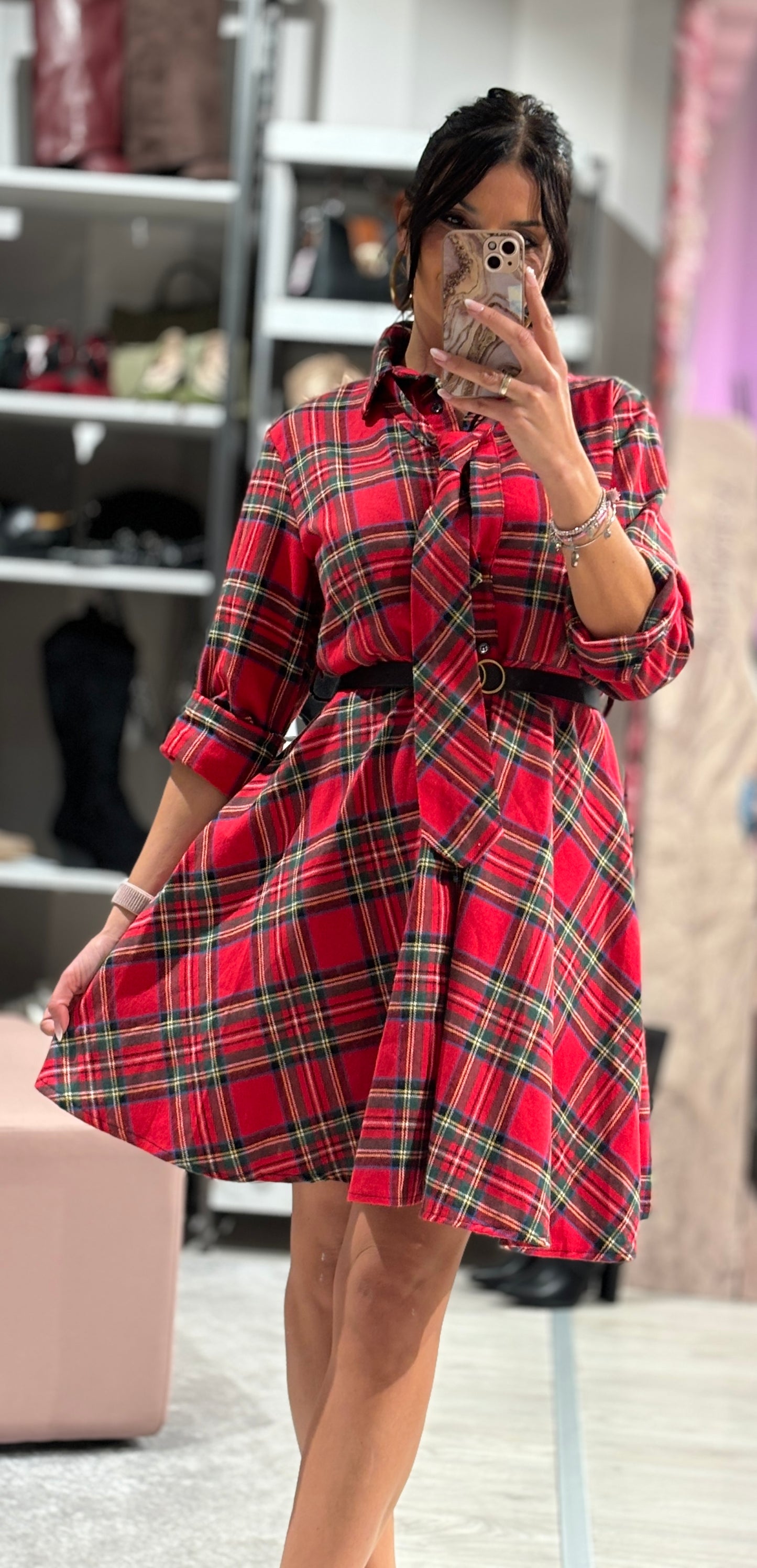Abito Check Skirt